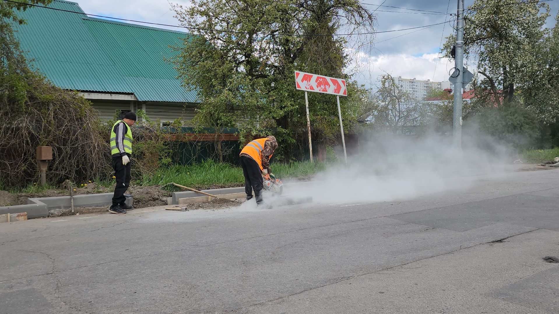 серпухов, подмосковье, ремонт дороги,