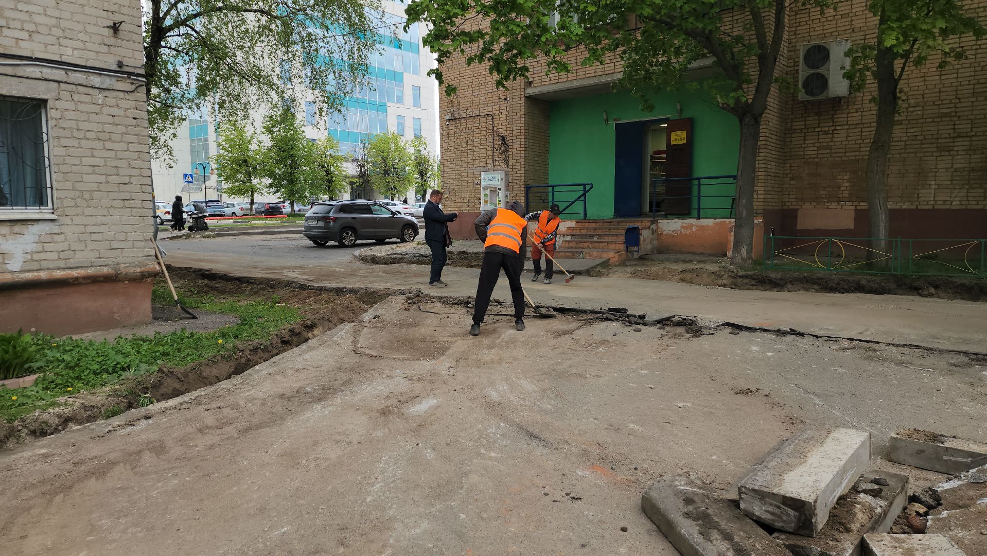 серпухов, улица ворошилова, благоустройство двора,