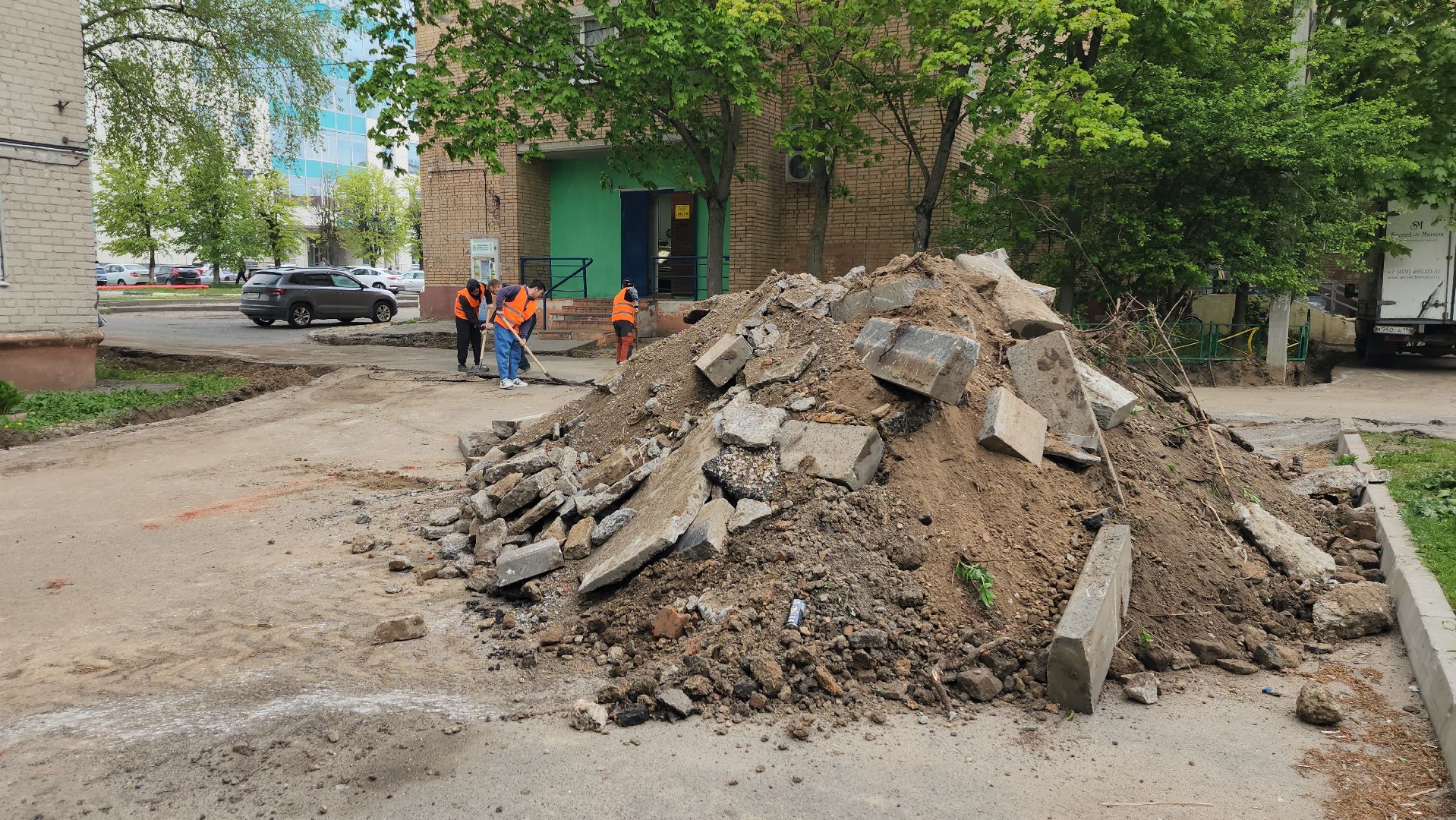 серпухов, улица ворошилова, благоустройство двора,