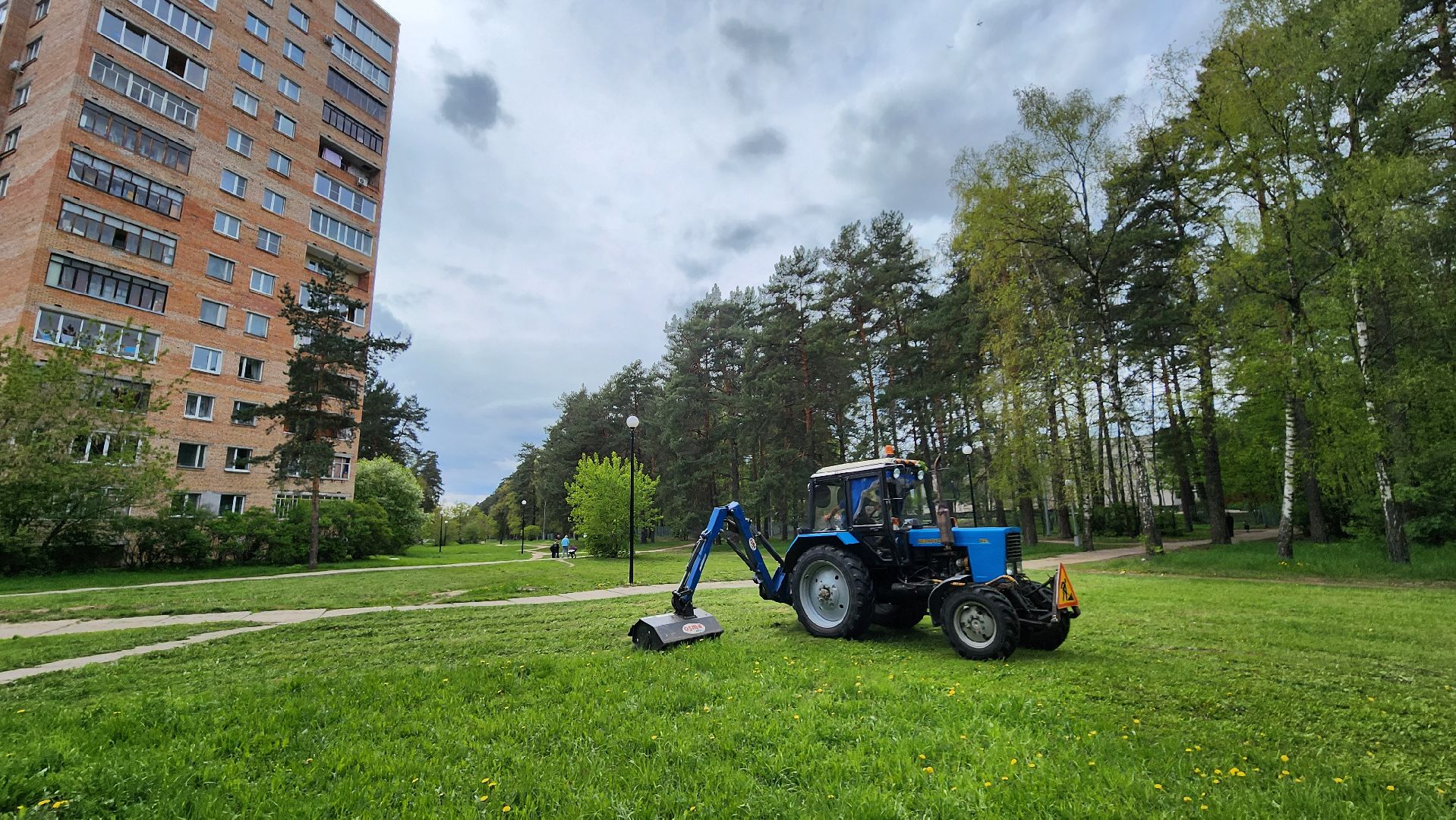 лощина протвино, сезонные работы комбината благоустройства,  благоустройство,