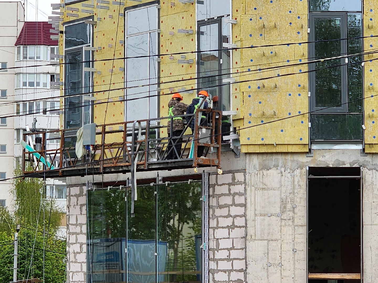 Чехов, улица Мира,детская поликлиника, строительство,  внутренняя отделка, остекление, фасадные работы, комиссия, проверка, глава округа михаил собакин, госпрограмма московской области,