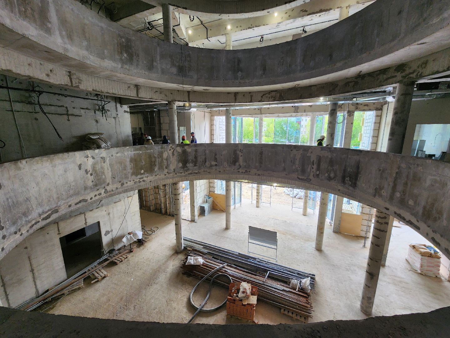 Чехов, улица Мира,детская поликлиника, строительство,  внутренняя отделка, остекление, фасадные работы, комиссия, проверка, глава округа михаил собакин, госпрограмма московской области,