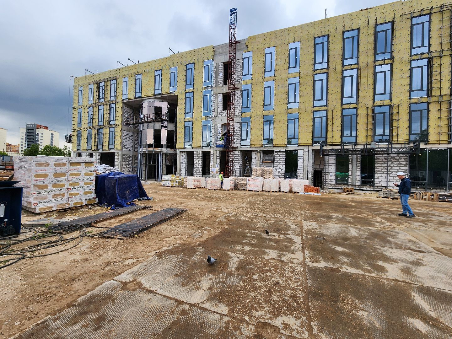 Чехов, улица Мира,детская поликлиника, строительство,  внутренняя отделка, остекление, фасадные работы, комиссия, проверка, глава округа михаил собакин, госпрограмма московской области,