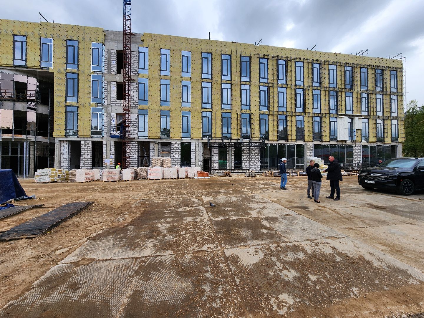 Чехов, улица Мира,детская поликлиника, строительство,  внутренняя отделка, остекление, фасадные работы, комиссия, проверка, глава округа михаил собакин, госпрограмма московской области,