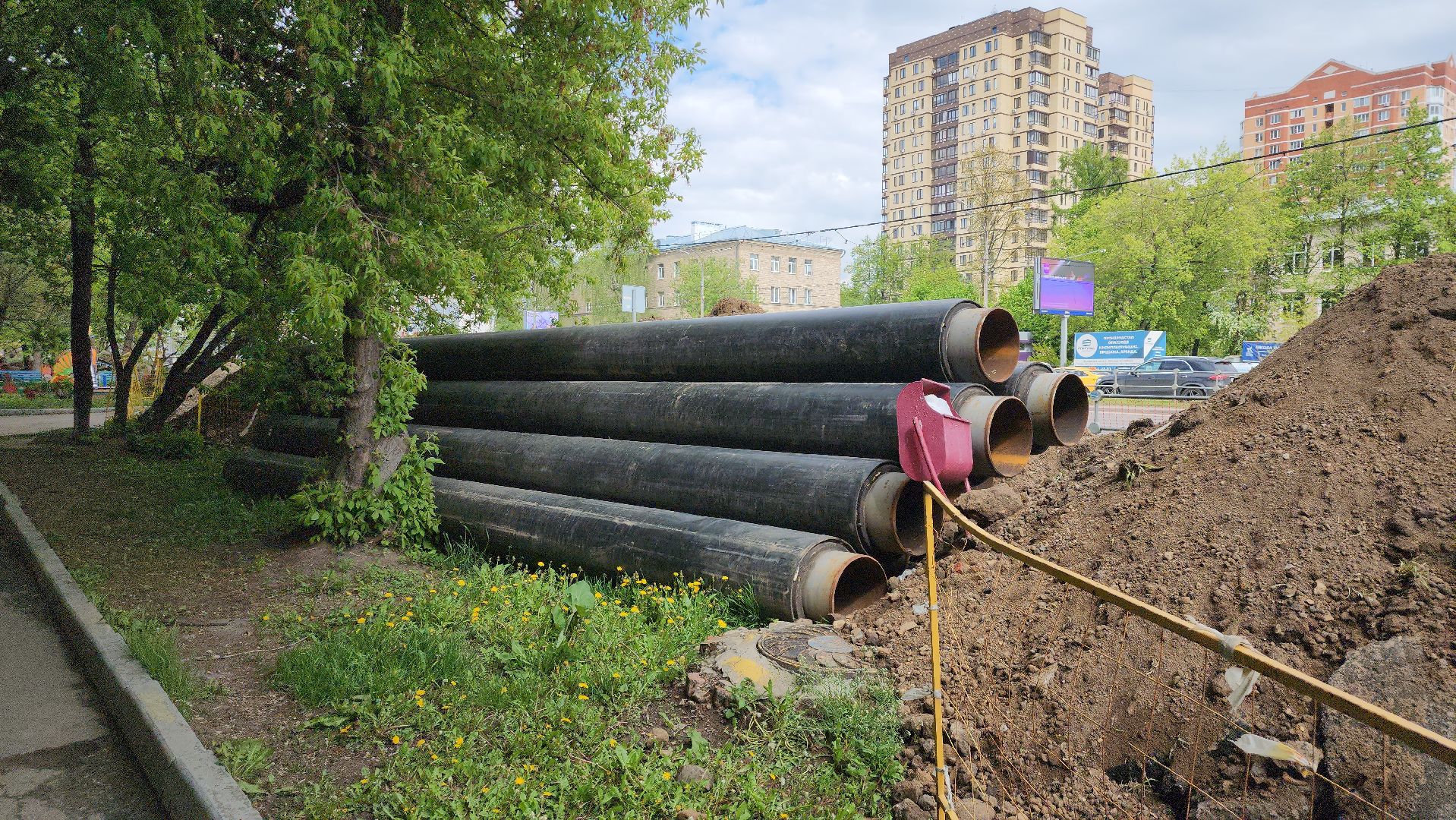 Пролетарский проспект, щёлково, замена труб, теплотрасса,