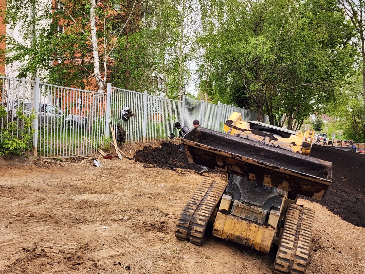 Чехов, улица Береговая, набережная реки теребенка, благоустройство, реконструкция, земляные работы, плодородный грунт, озеленение, госпрограмма московской области,