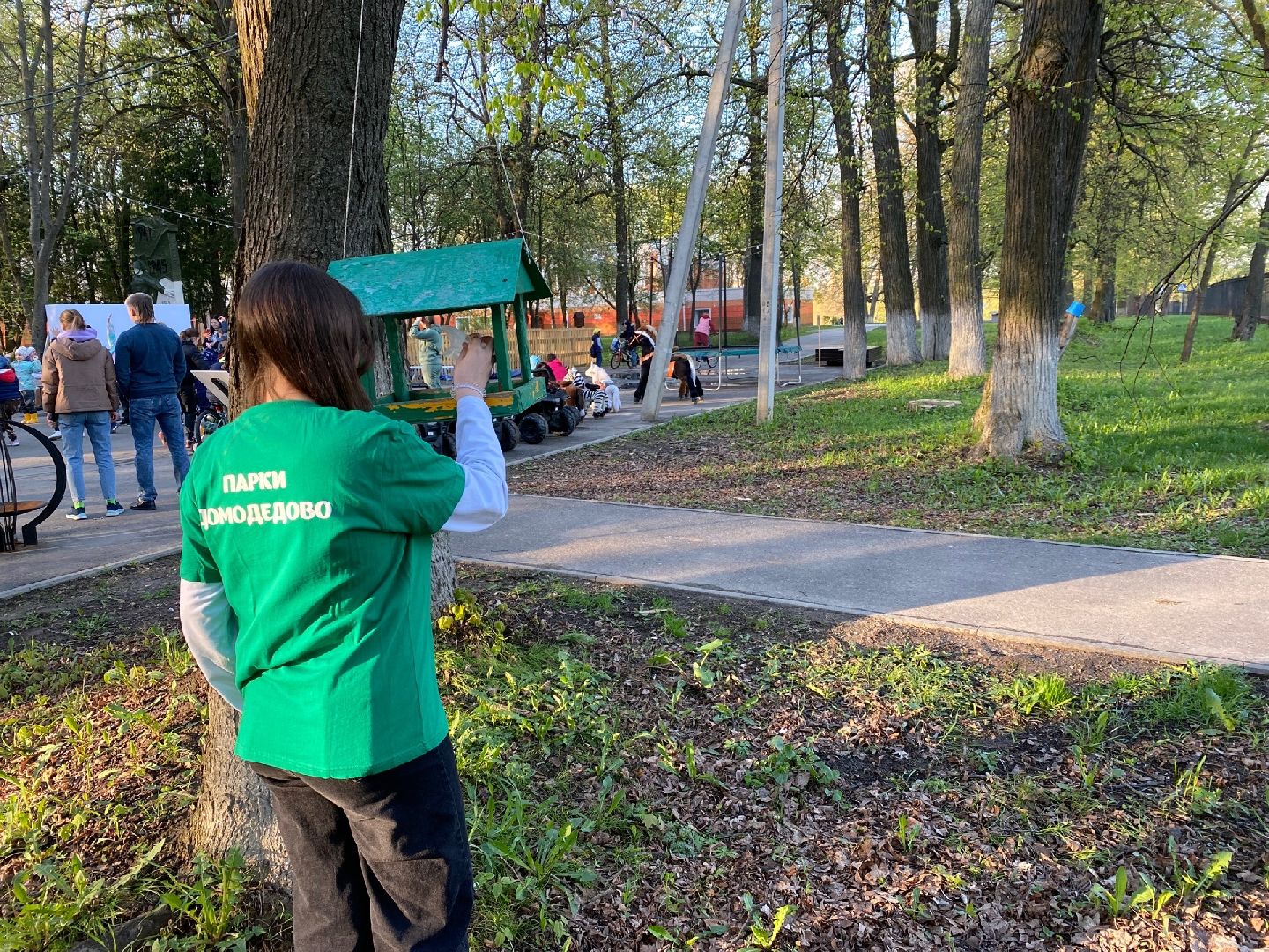 Домодедово, парк, благоустройство, скворечники, птицы