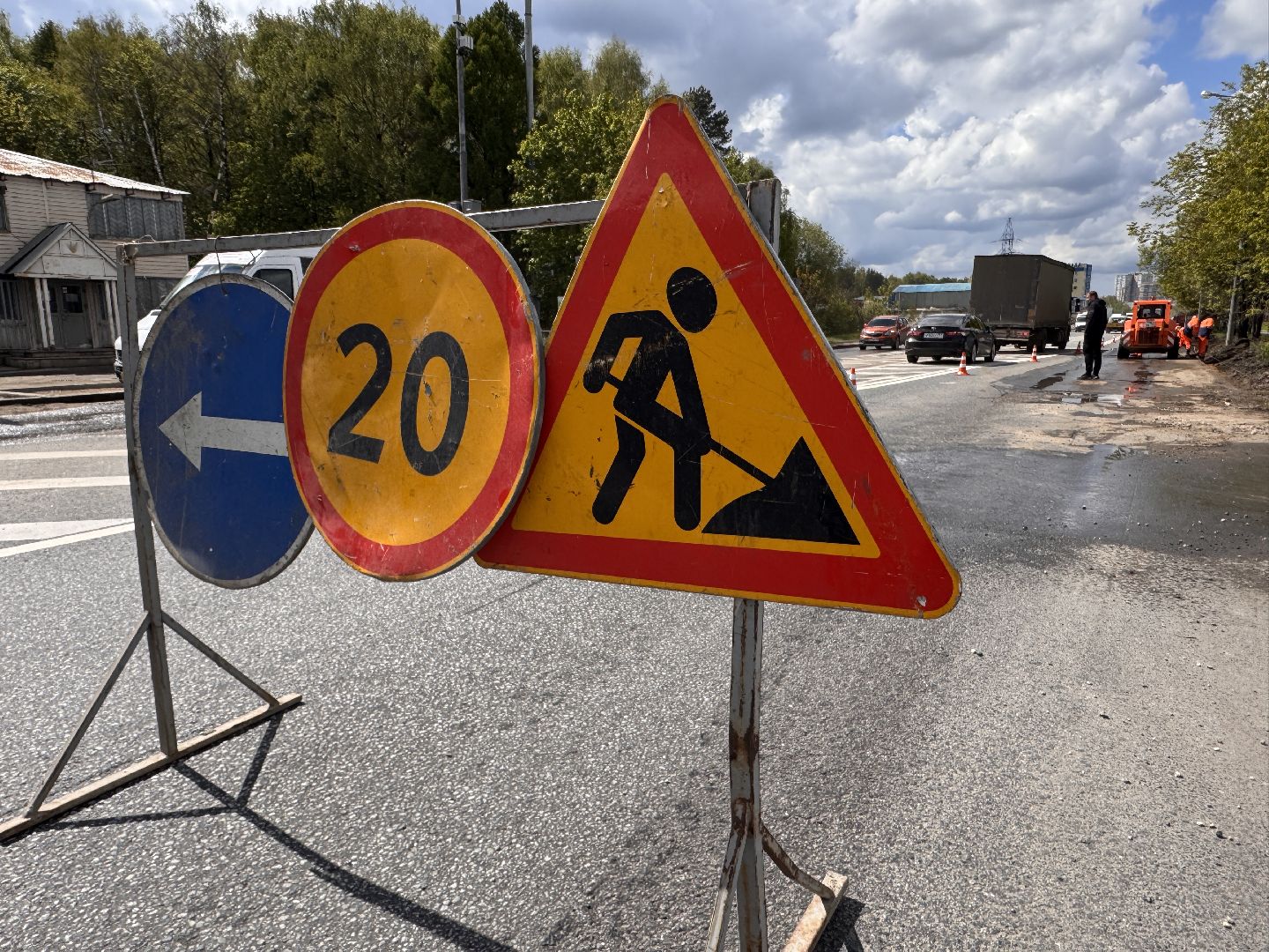 Новая дорога в Одинцово, Строительство дорог, Новые тротуары,