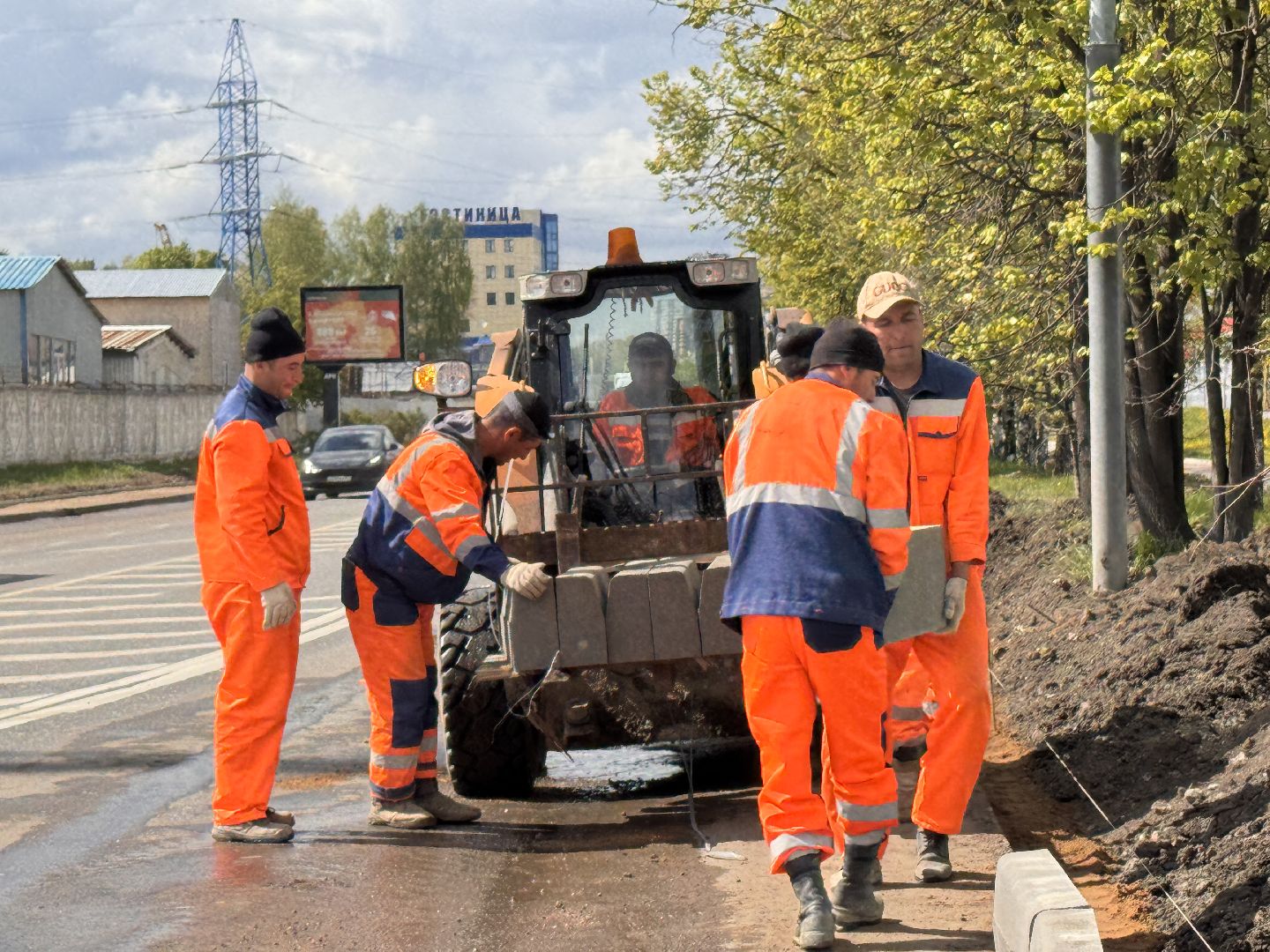 Новая дорога в Одинцово, Строительство дорог, Новые тротуары,