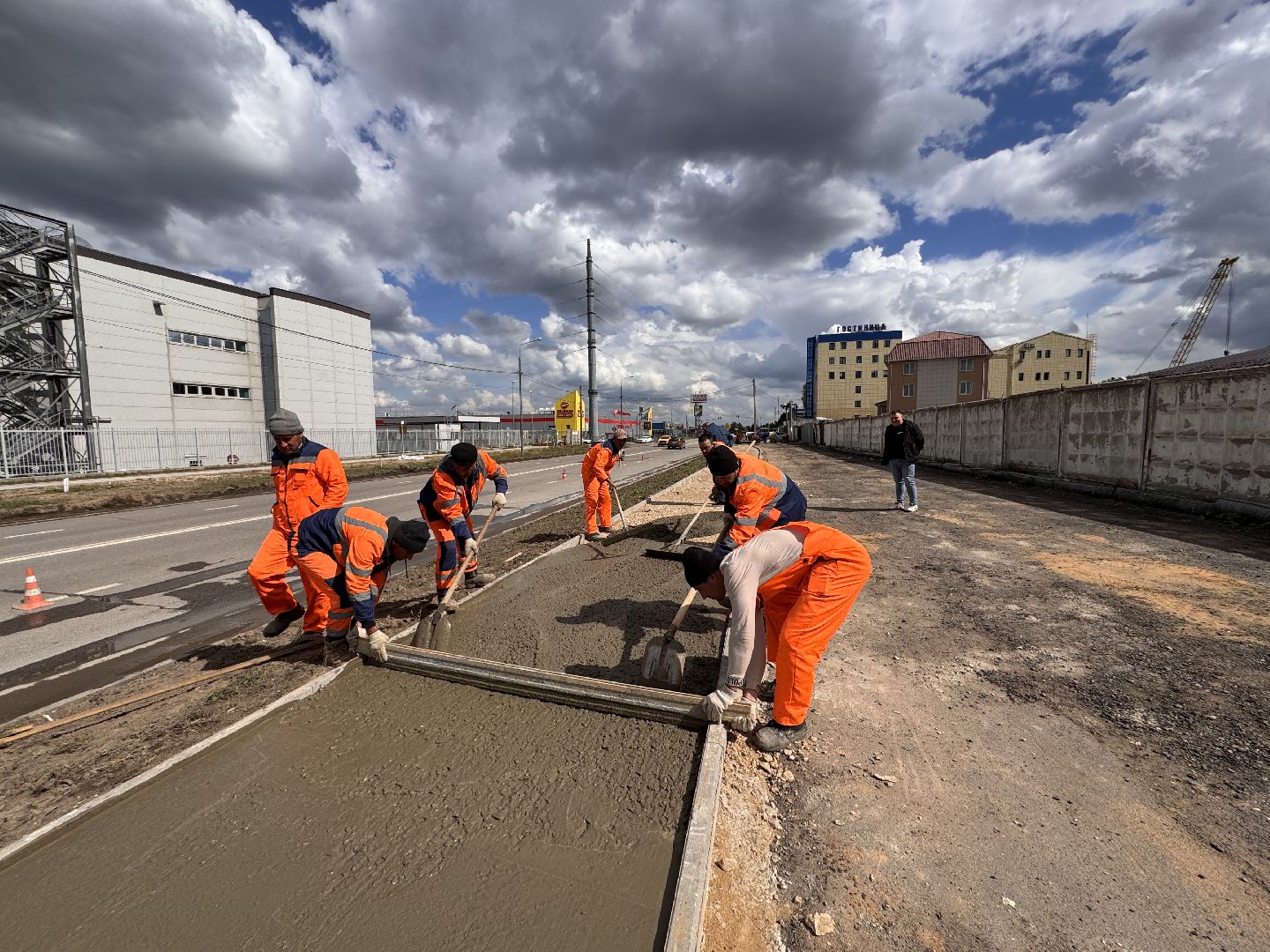 Новая дорога в Одинцово, Строительство дорог, Новые тротуары,