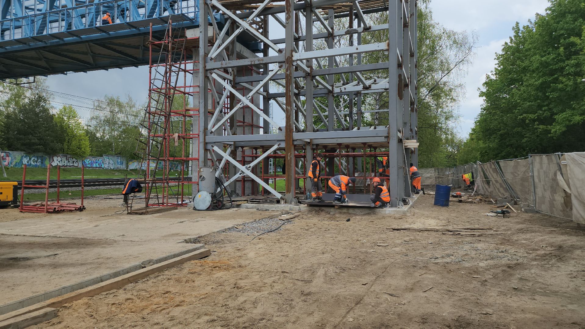 Люберцы, строительство, надземный переход,малаховка,