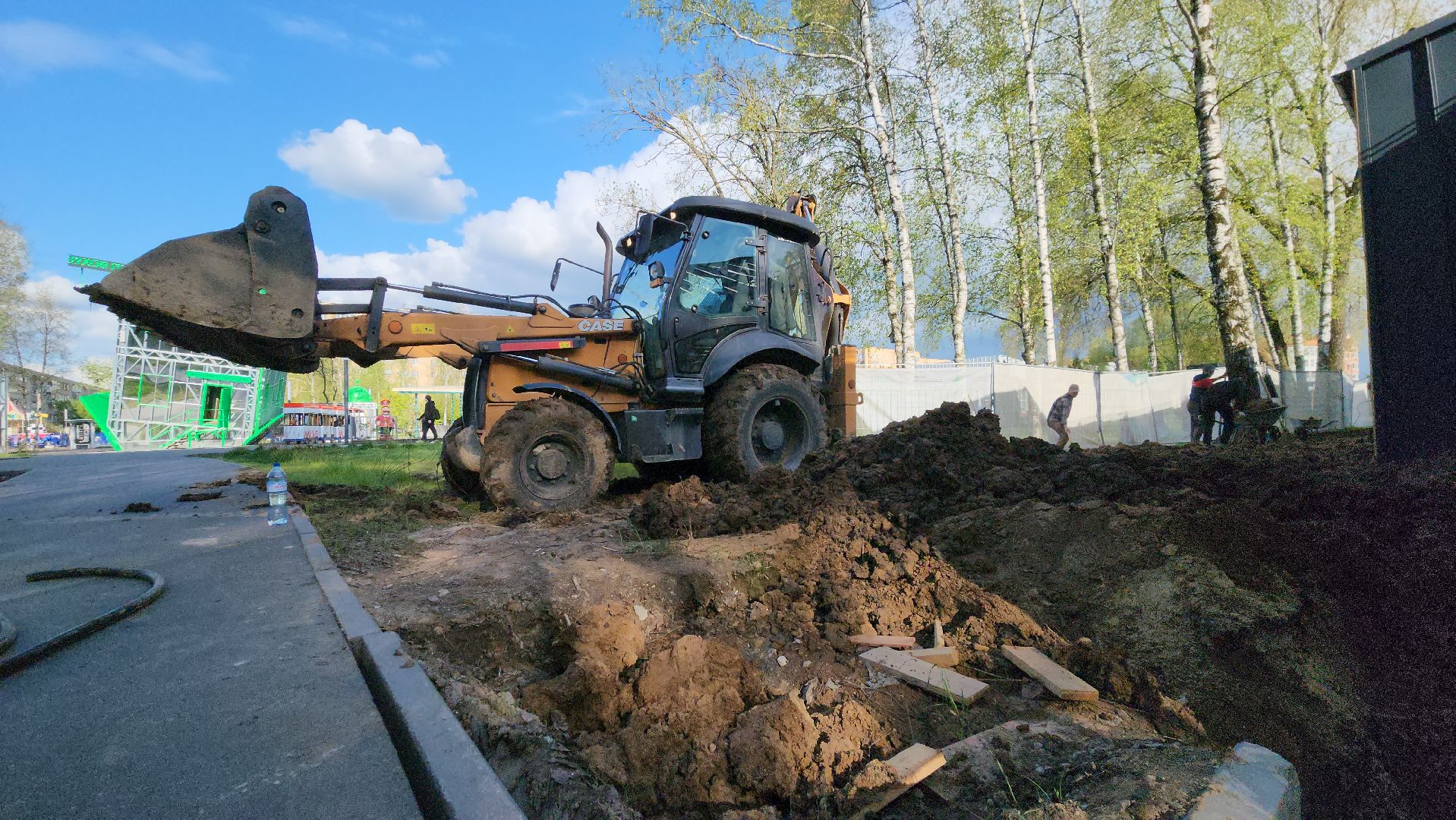 Кафе, Лобня, отмостка, Парк,