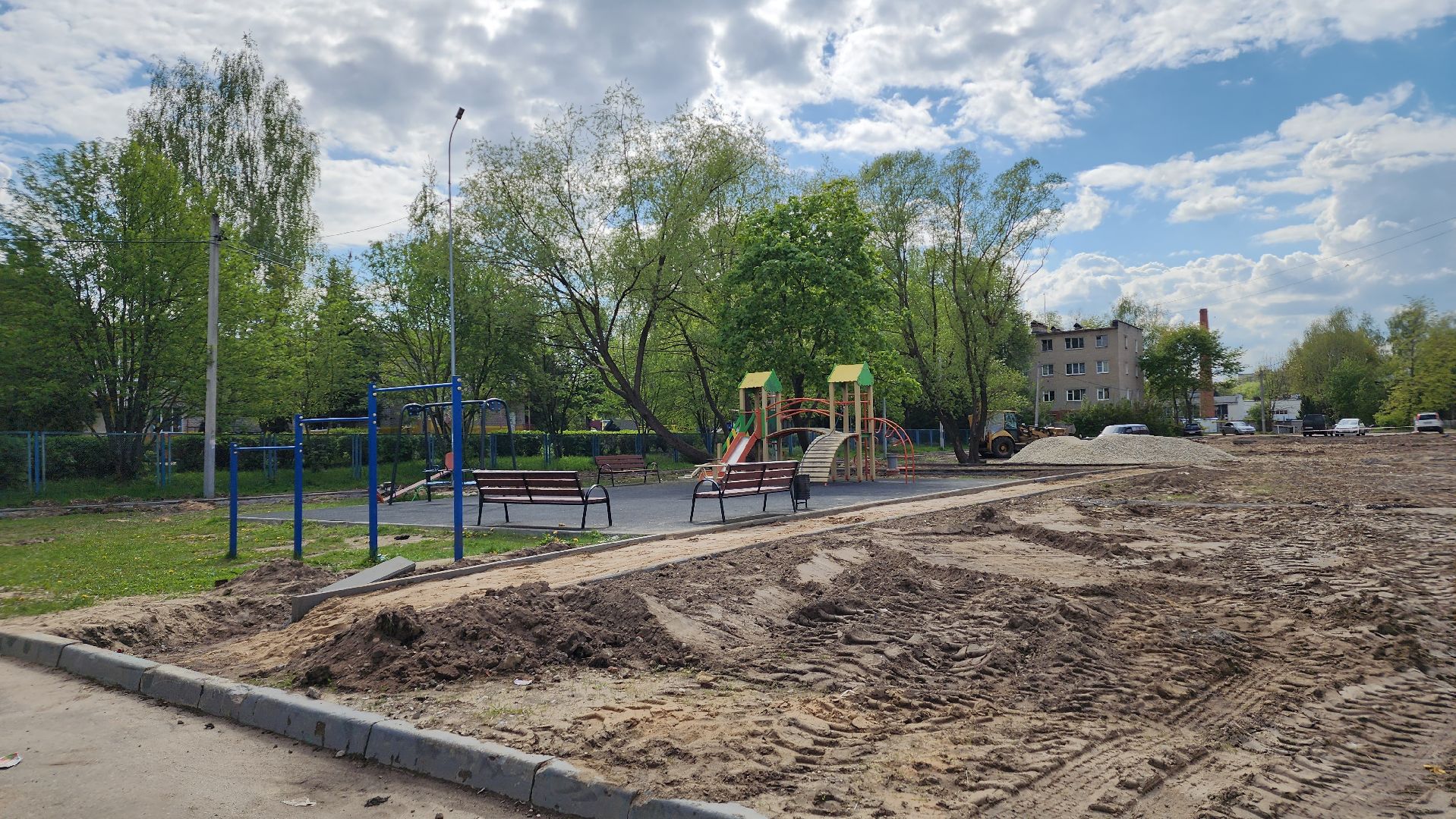 благоустройство, комплексное благоустройство двора, лосино-петровский,