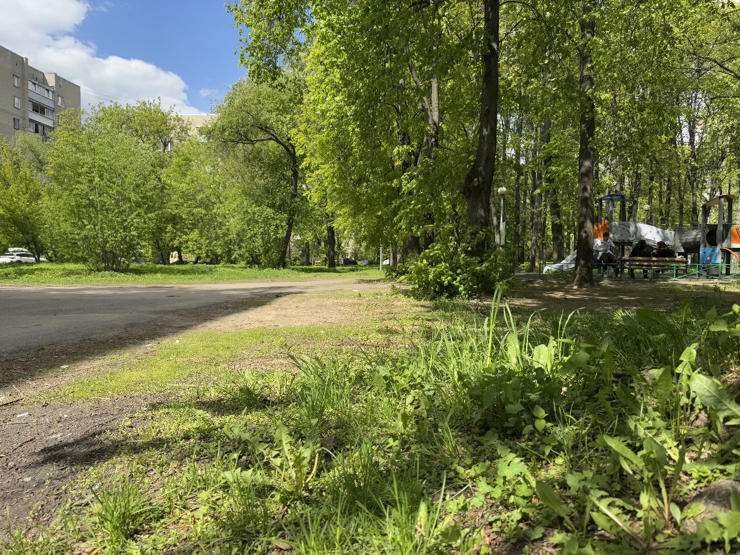 благоустройство, сквер по улице крупешина, балашиха,