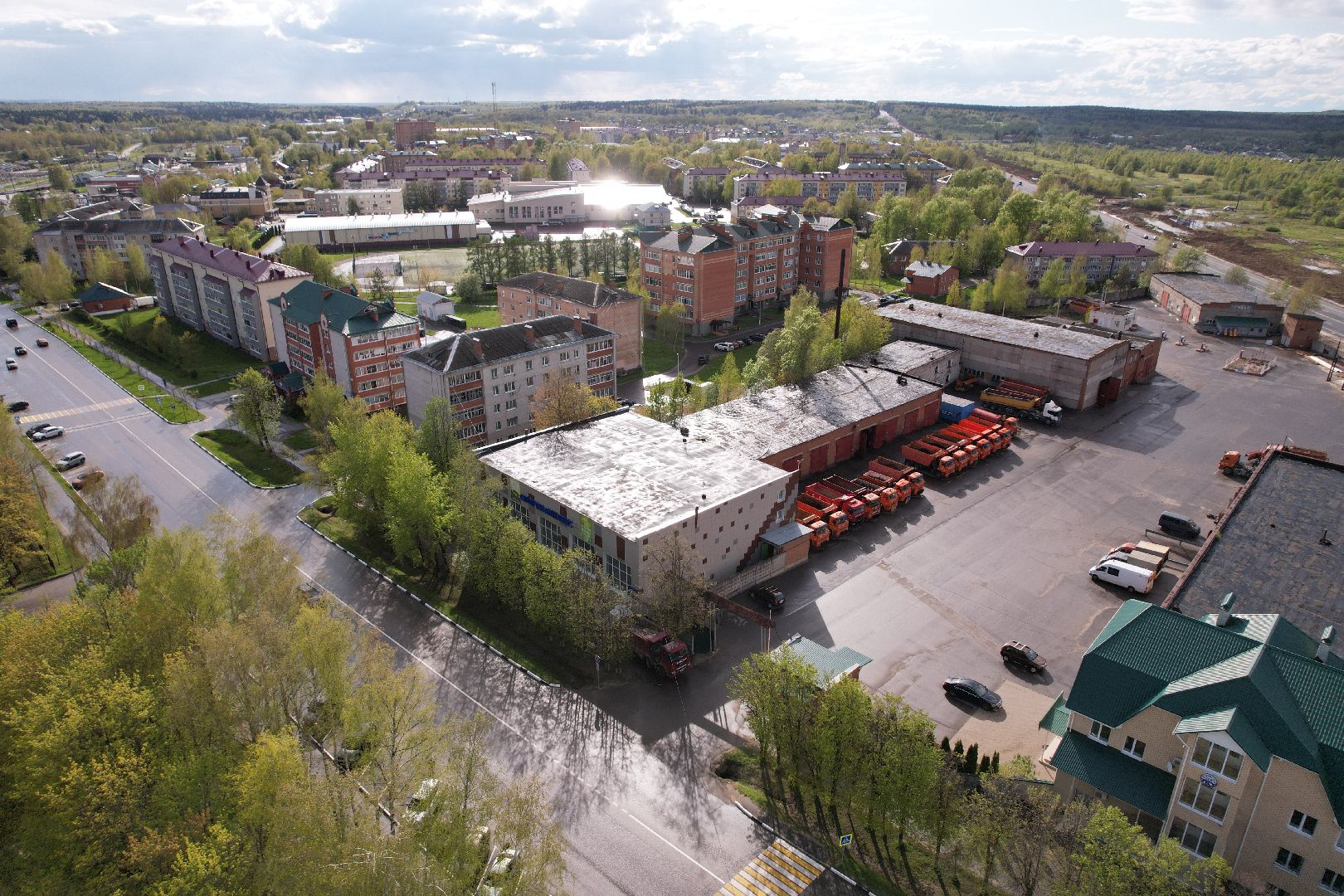 видео с коптера, капремонт спорткомлекса в Шаховской, зал единоборств в шаховской ,