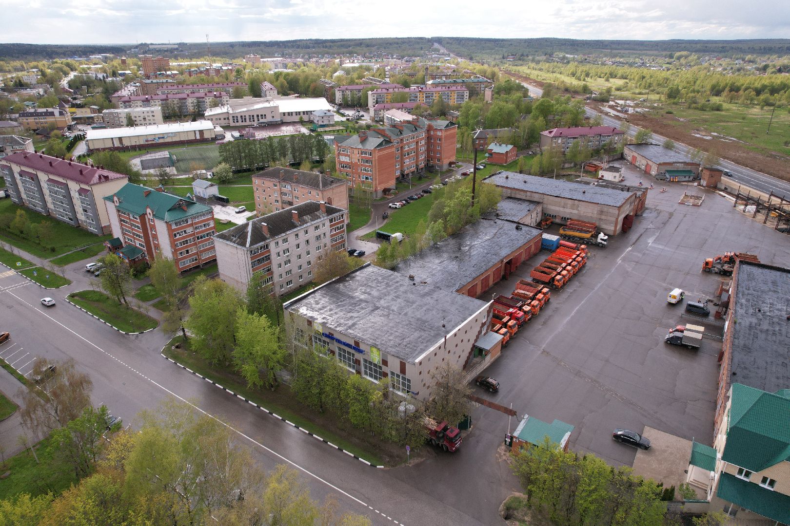 видео с коптера, капремонт спорткомлекса в Шаховской, зал единоборств в шаховской ,