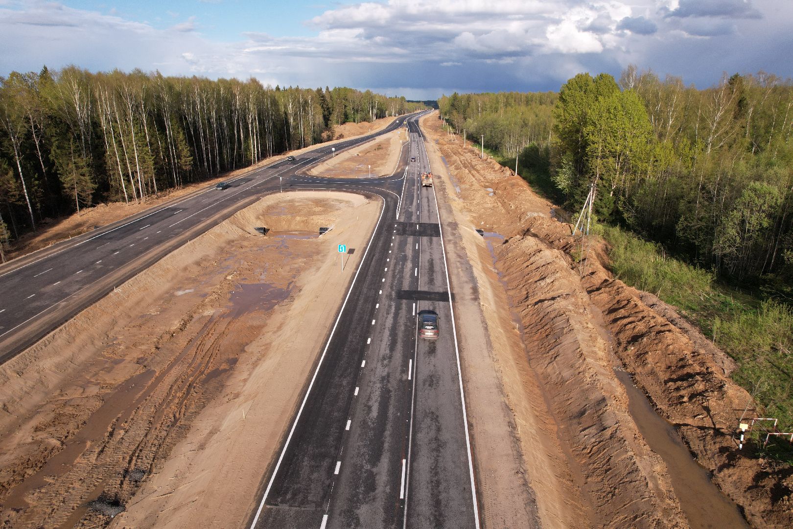 видео с коптера, трасса М-9 Балтия, дороги подмосковья,