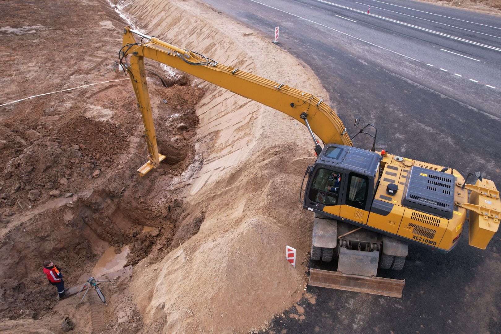 видео с коптера, трасса М-9 Балтия, дороги подмосковья,