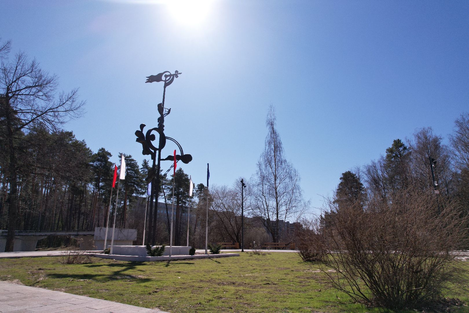 видео с коптера, площадь у спорткомплекса старт, лесной бульвар в протвине,
