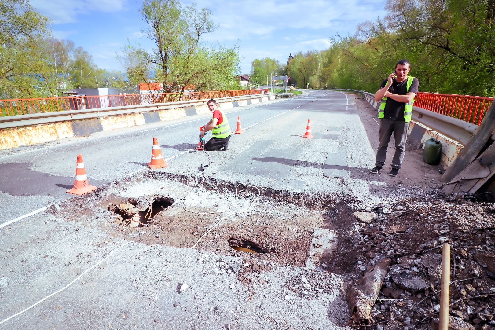 клин, общество, ремонт моста, дороги, транспорт,