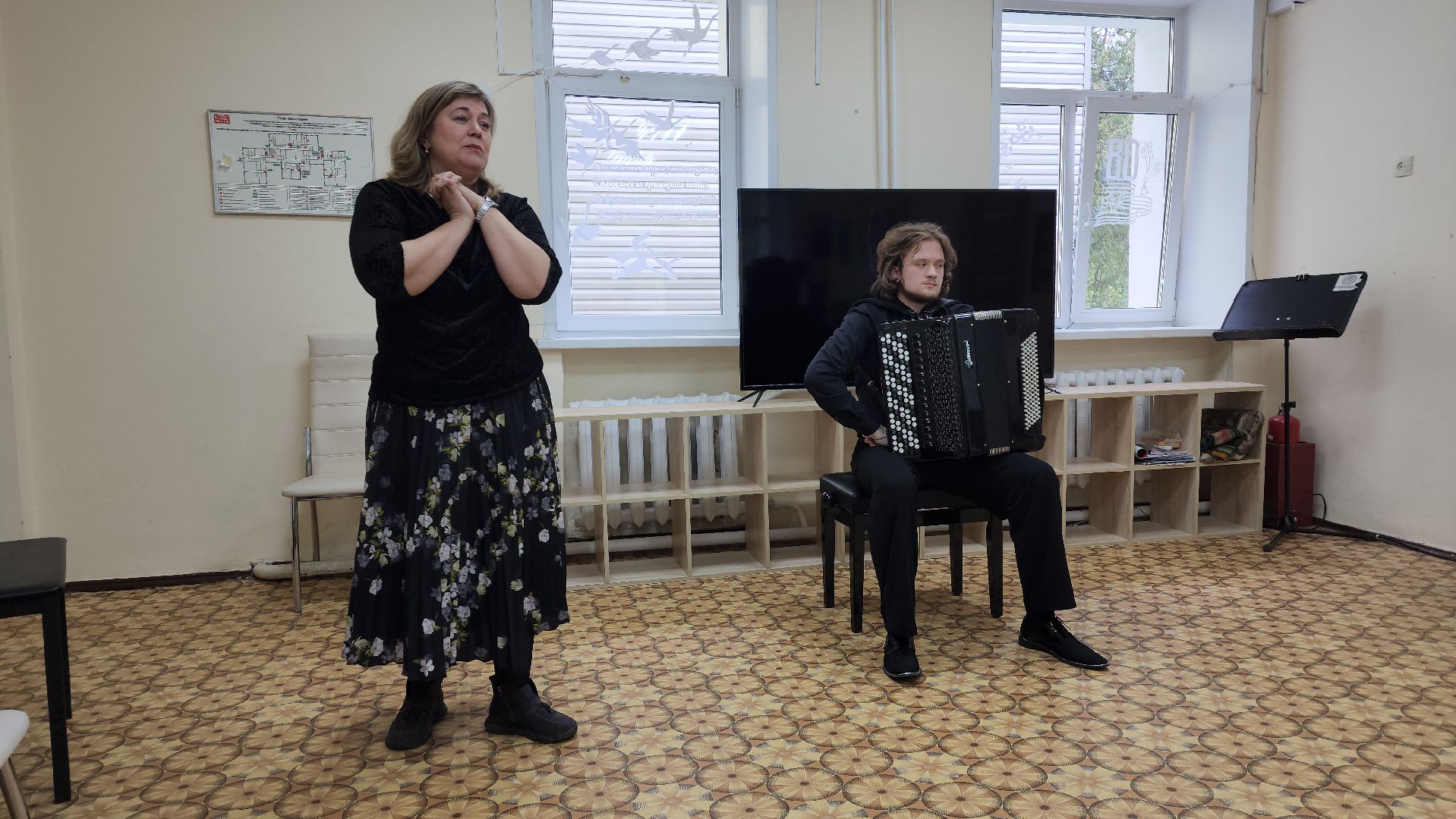 пушкино, центр социального обслуживания, концерт, музыкальный колледж, студент, баянист, композитор, музыкальный вечер,