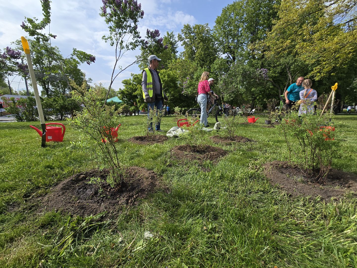 Коломна, открытие летнего сезона, высадка саженцев, озеленение,