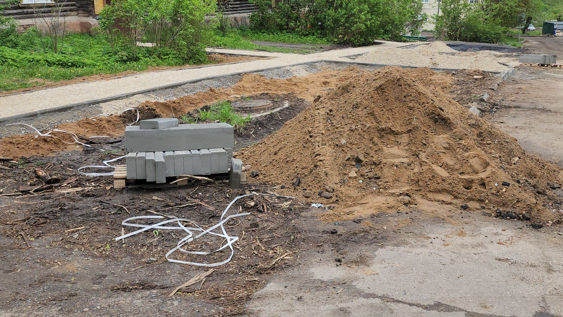 фряново, благоустройство двора, щёлково,