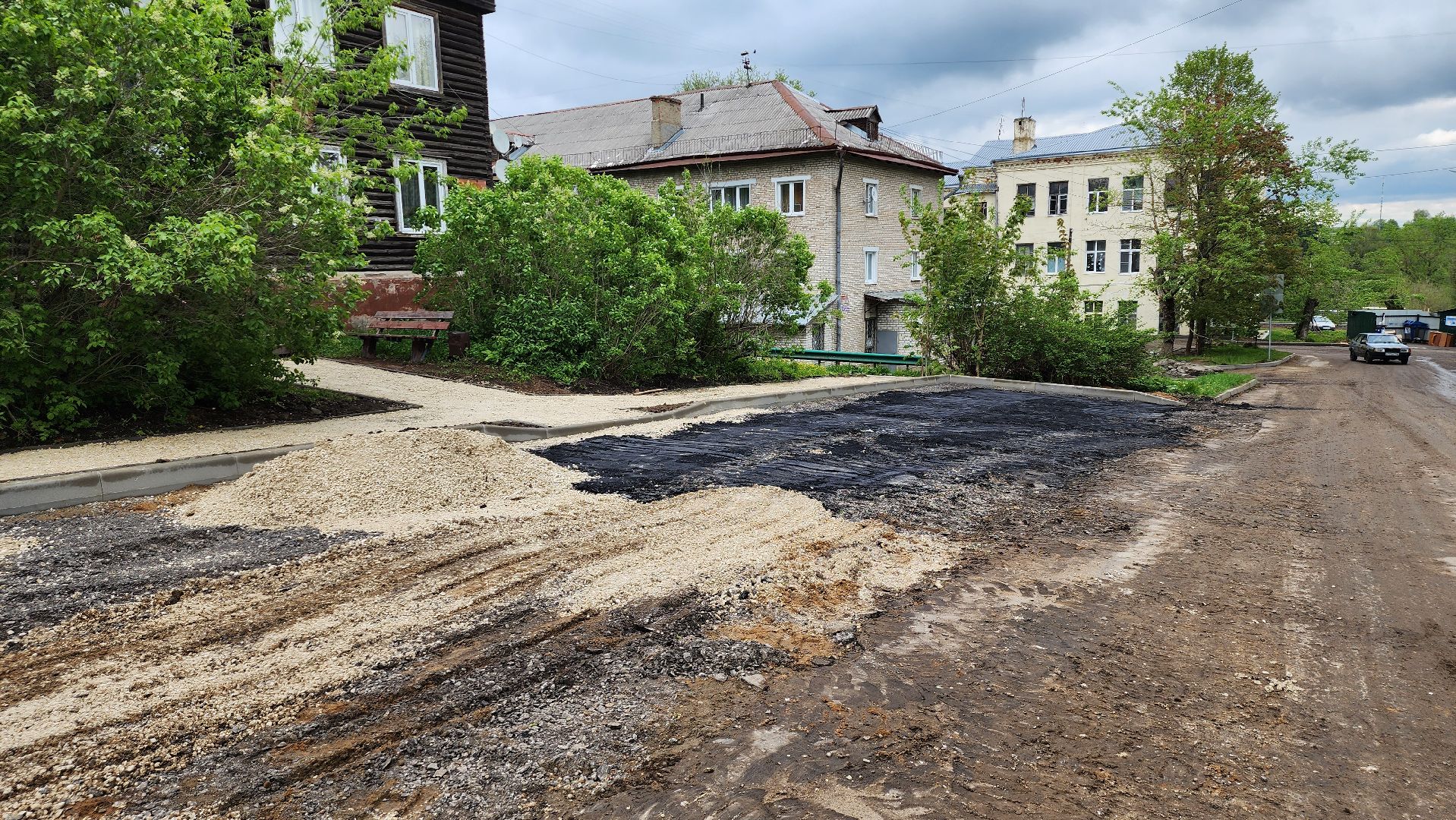 фряново, благоустройство двора, щёлково,