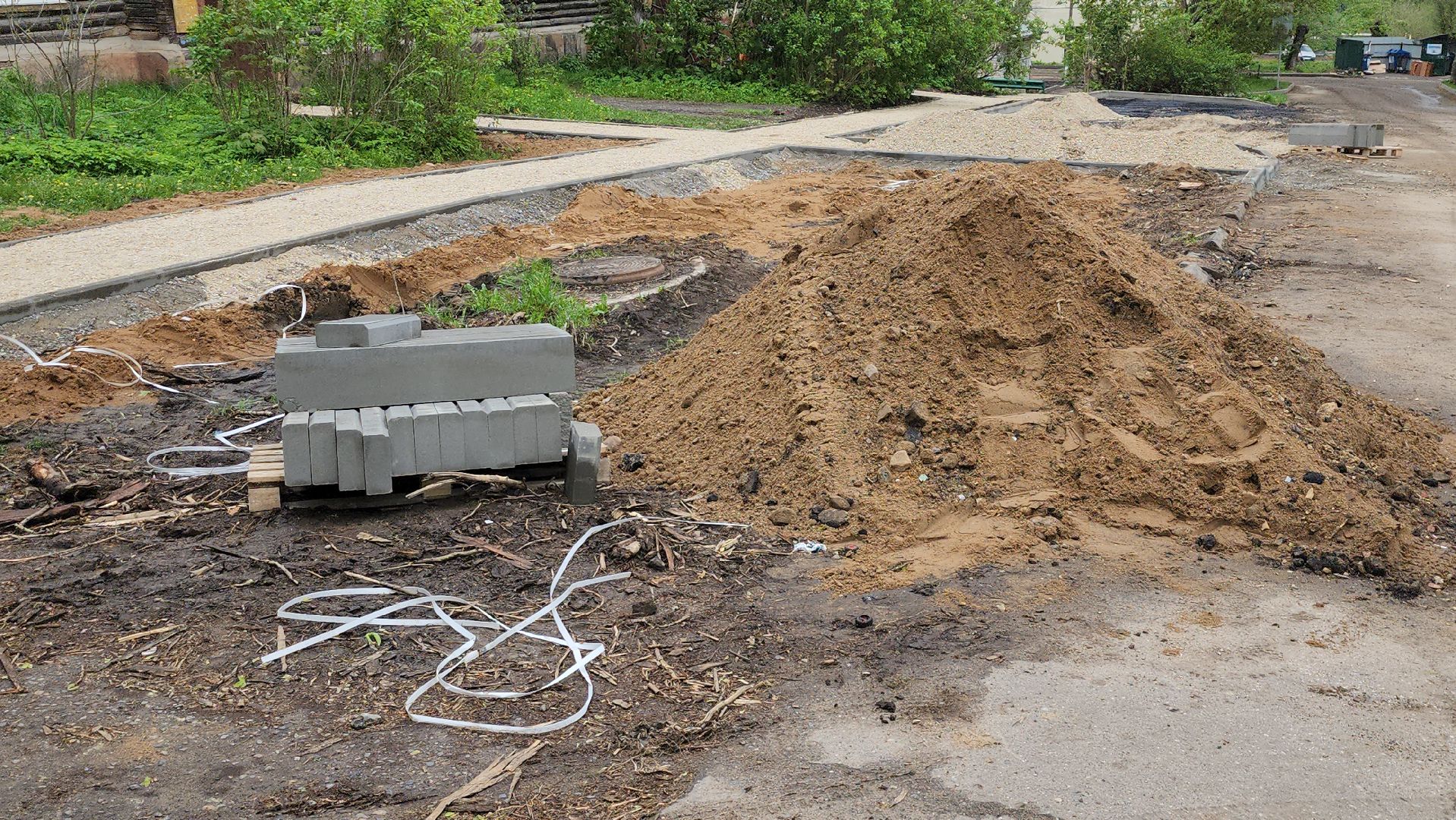 фряново, благоустройство двора, щёлково,