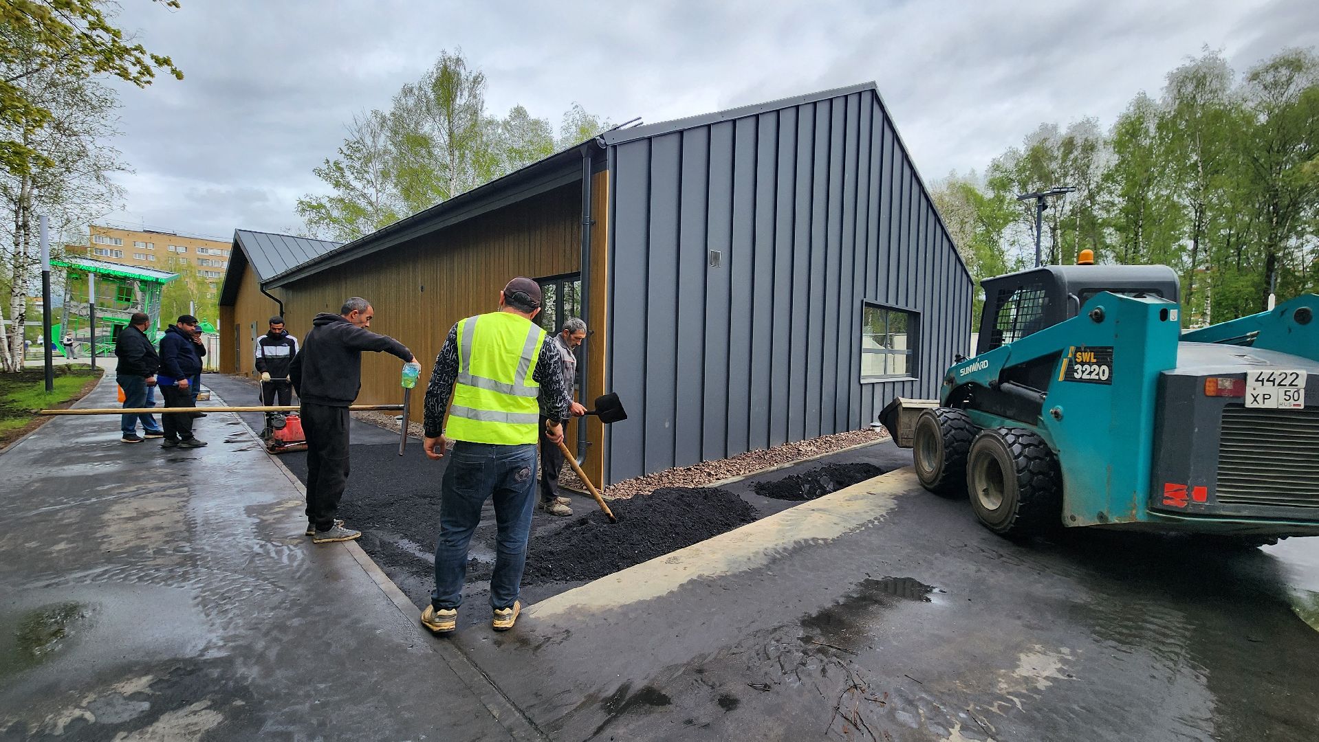 Асфальтирование , Асфальт , укладка асфальта, Парк, Лобня ,