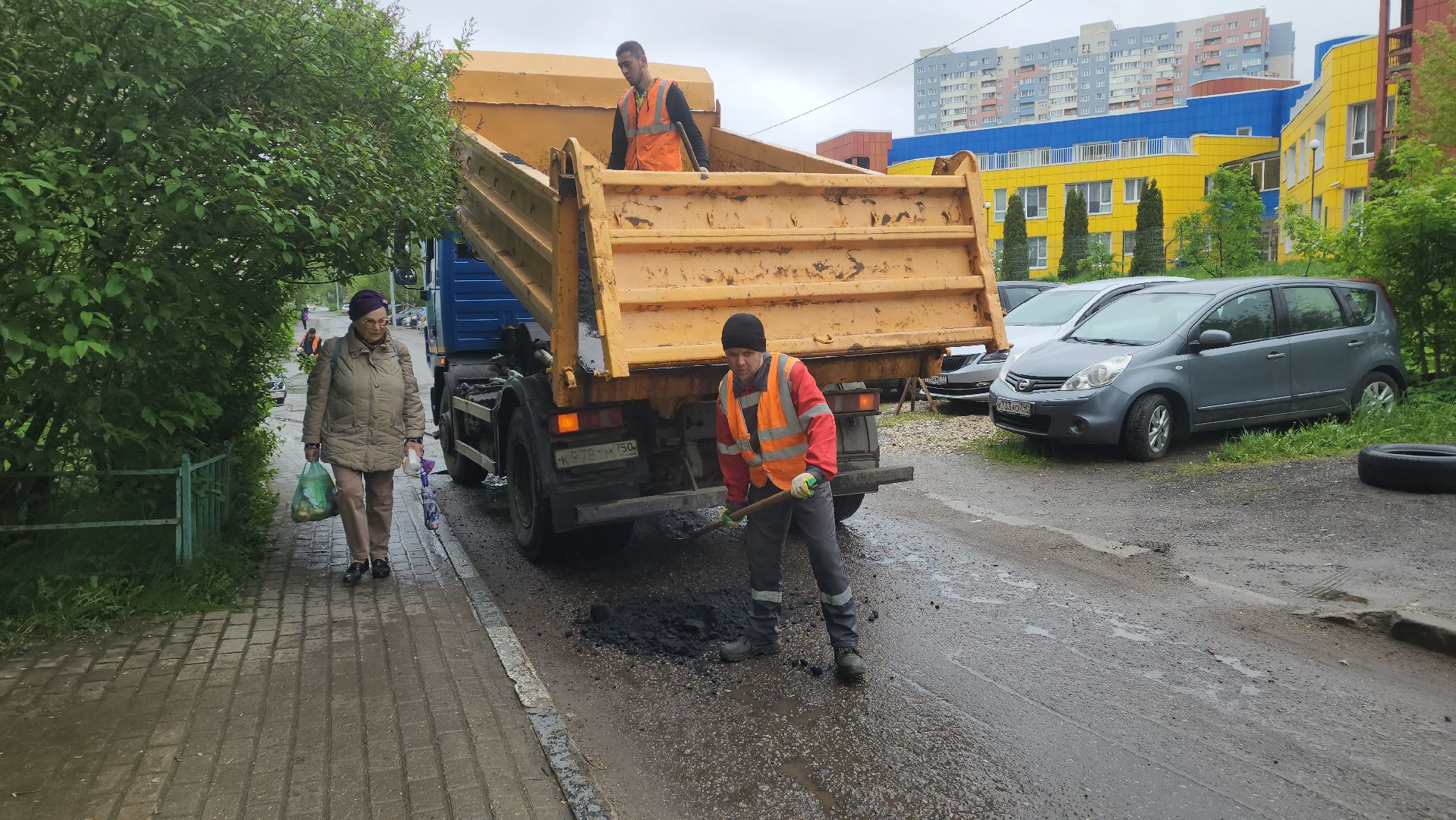 ивантеевка, коммунальная служба, ямочный ремонт, асфальтовое покрытие, спецтехника, ремонт дорог,