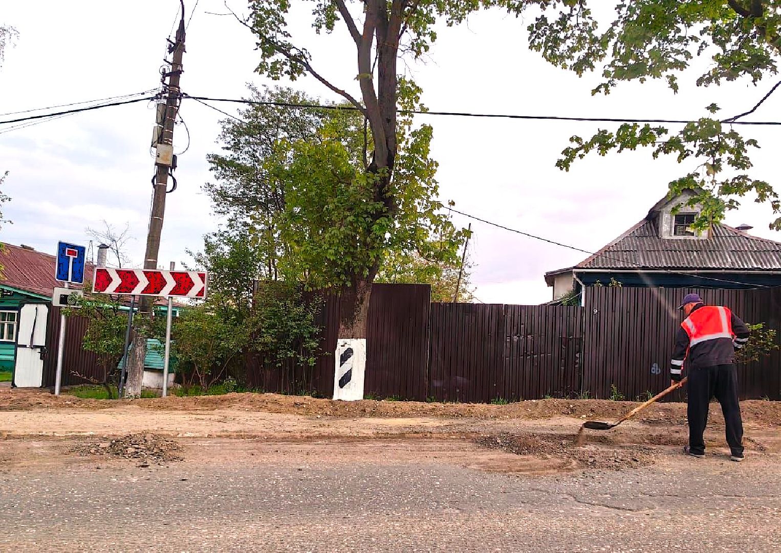 ремонт дороги, деревня, асфальт, фрезерная машина, гудрон, программа губернатора,