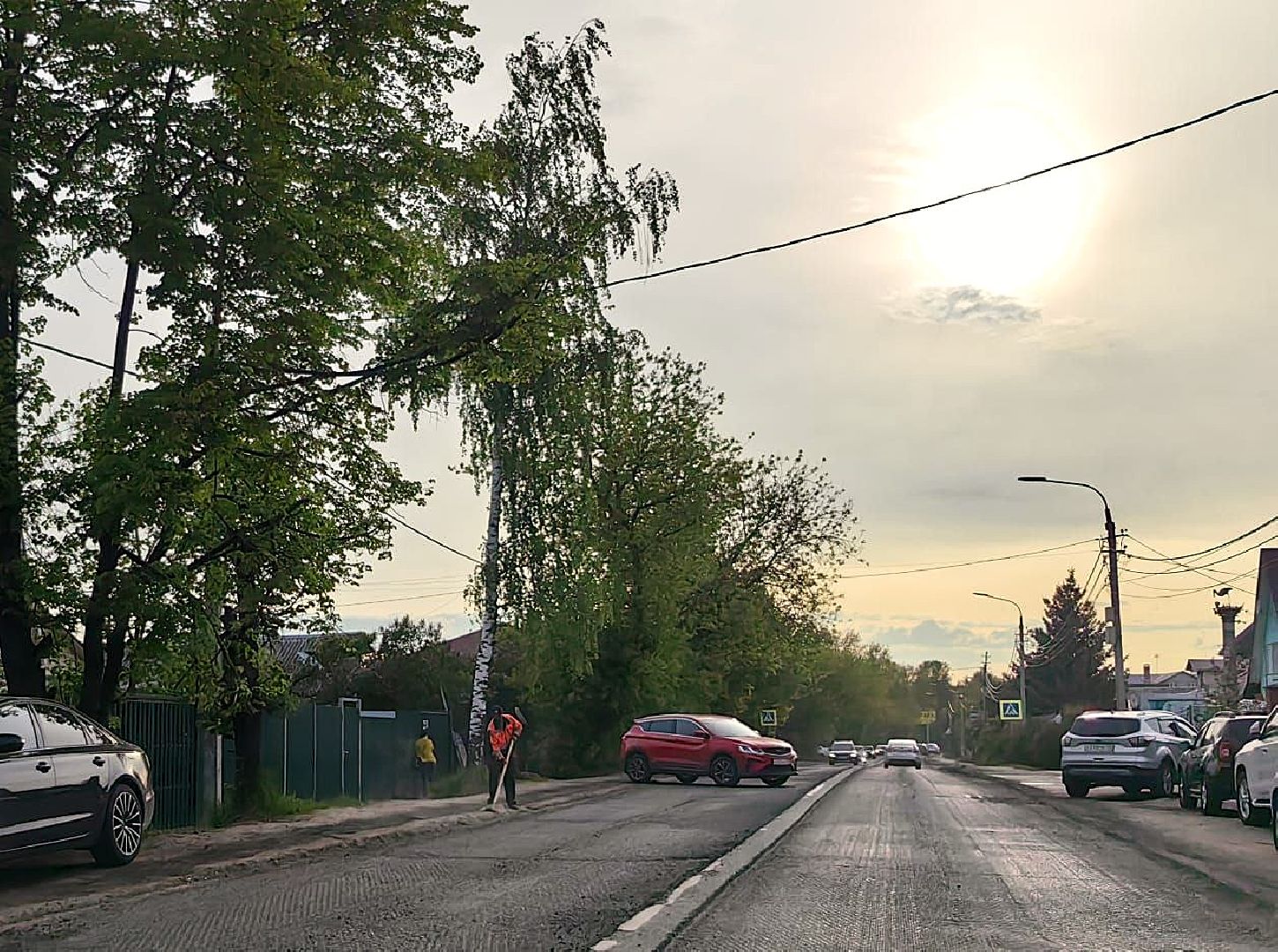 ремонт дороги, деревня, асфальт, фрезерная машина, гудрон, программа губернатора,