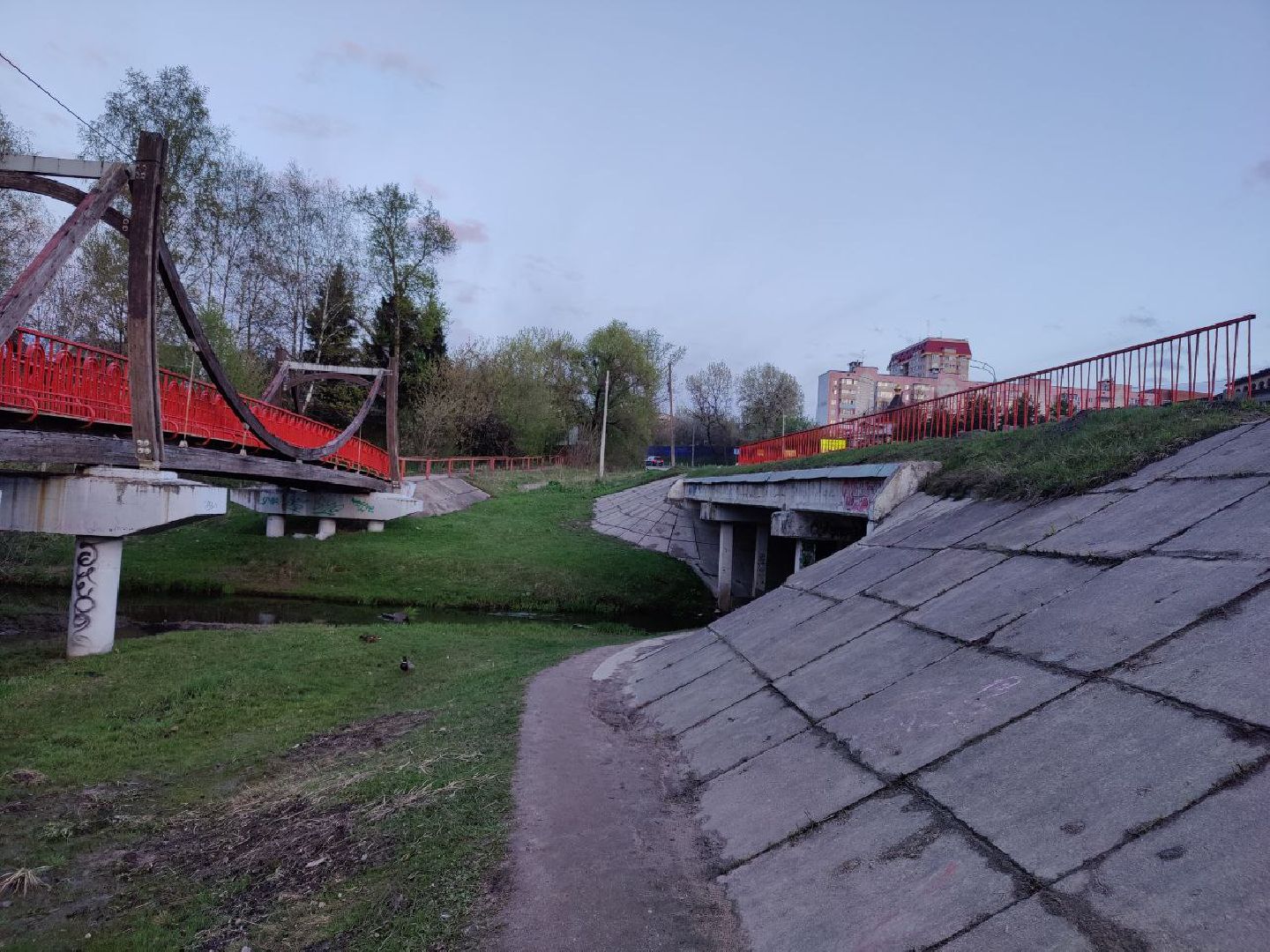 благоустройство, мост, Нахабино
