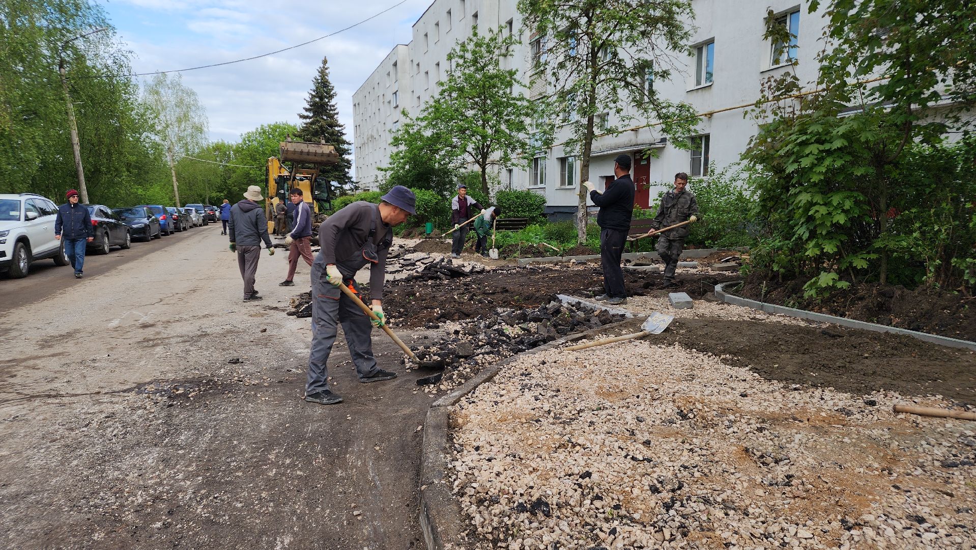 благоустройство, благоустройство двора, лосино-петровский,