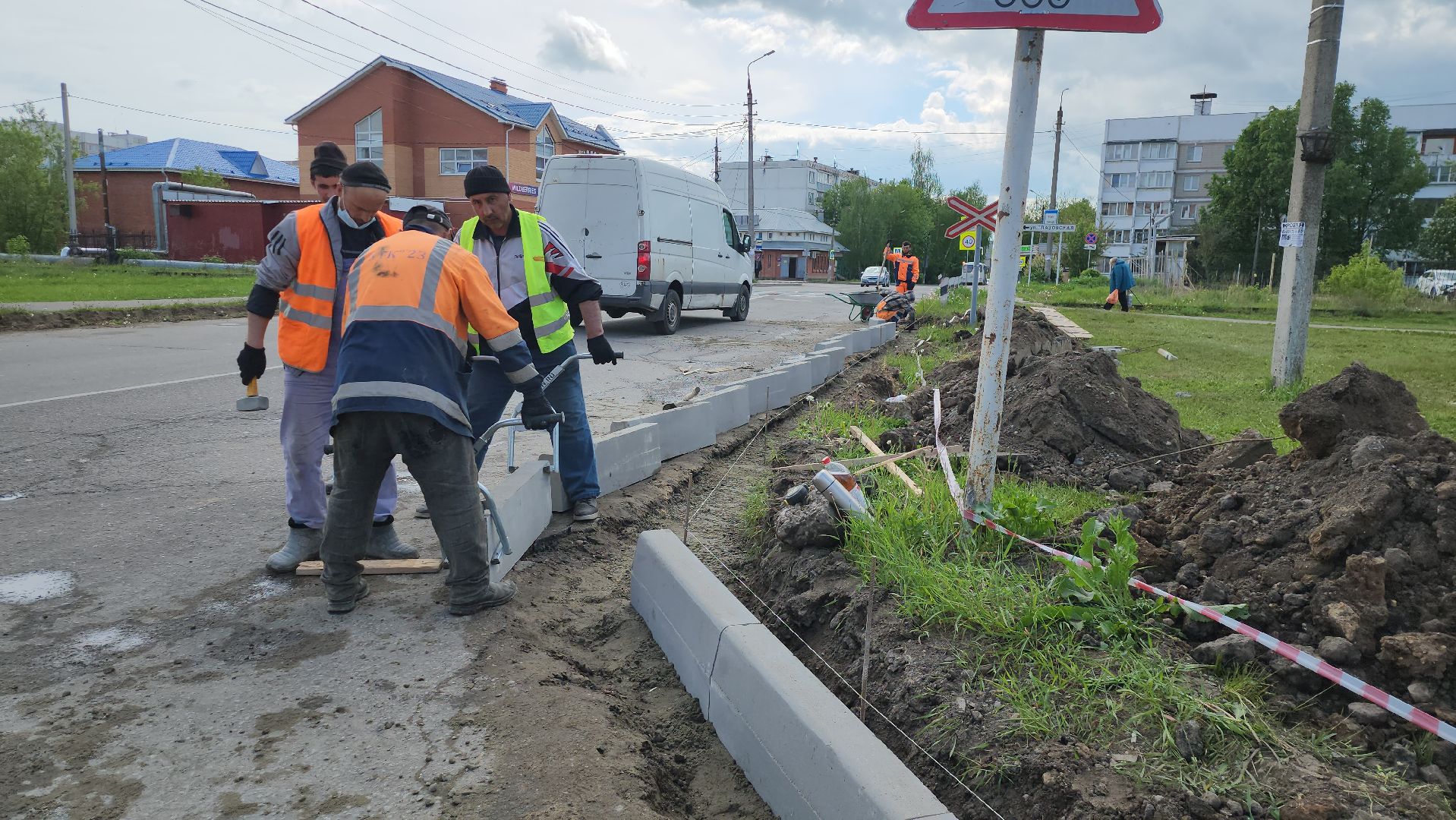 серпухов,  подмосковье, установка бордюров,