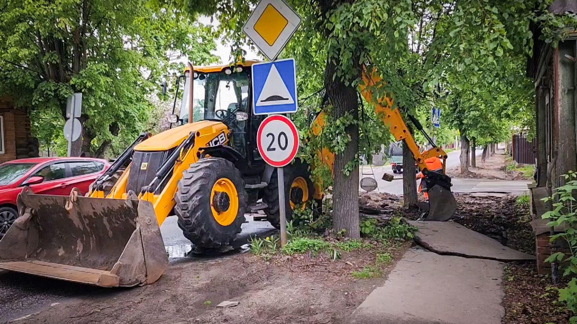 бронницы, ремонт дороги , ремонт тротуара в Каширском переулке ,
