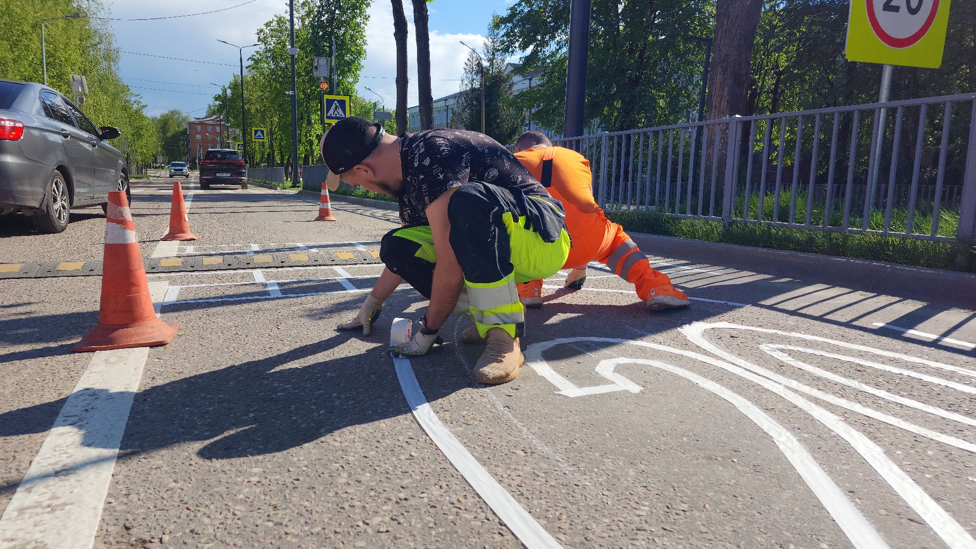 волоколамск, дорожная разметка, благоуйстройство,
