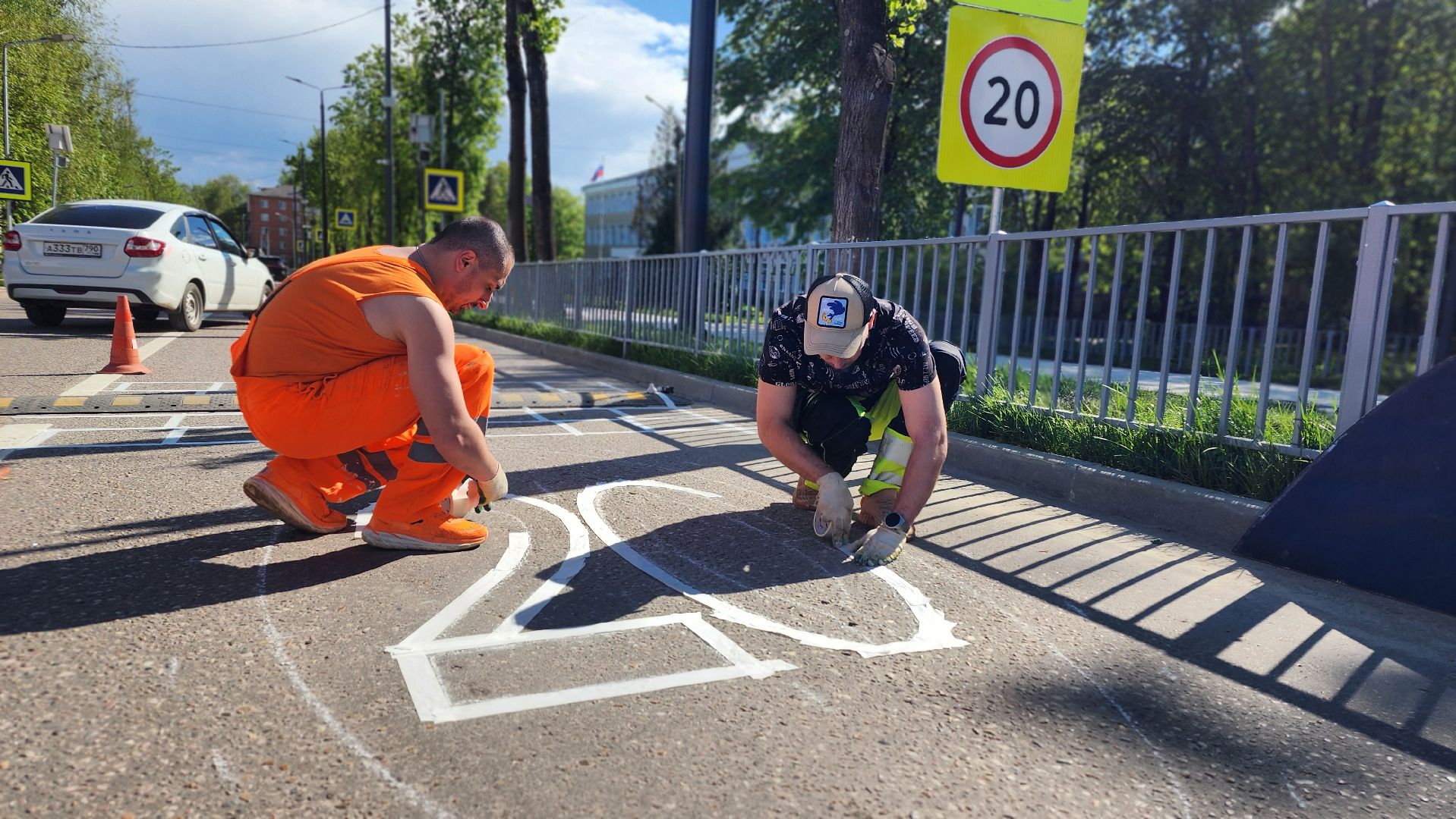 волоколамск, дорожная разметка, благоуйстройство,