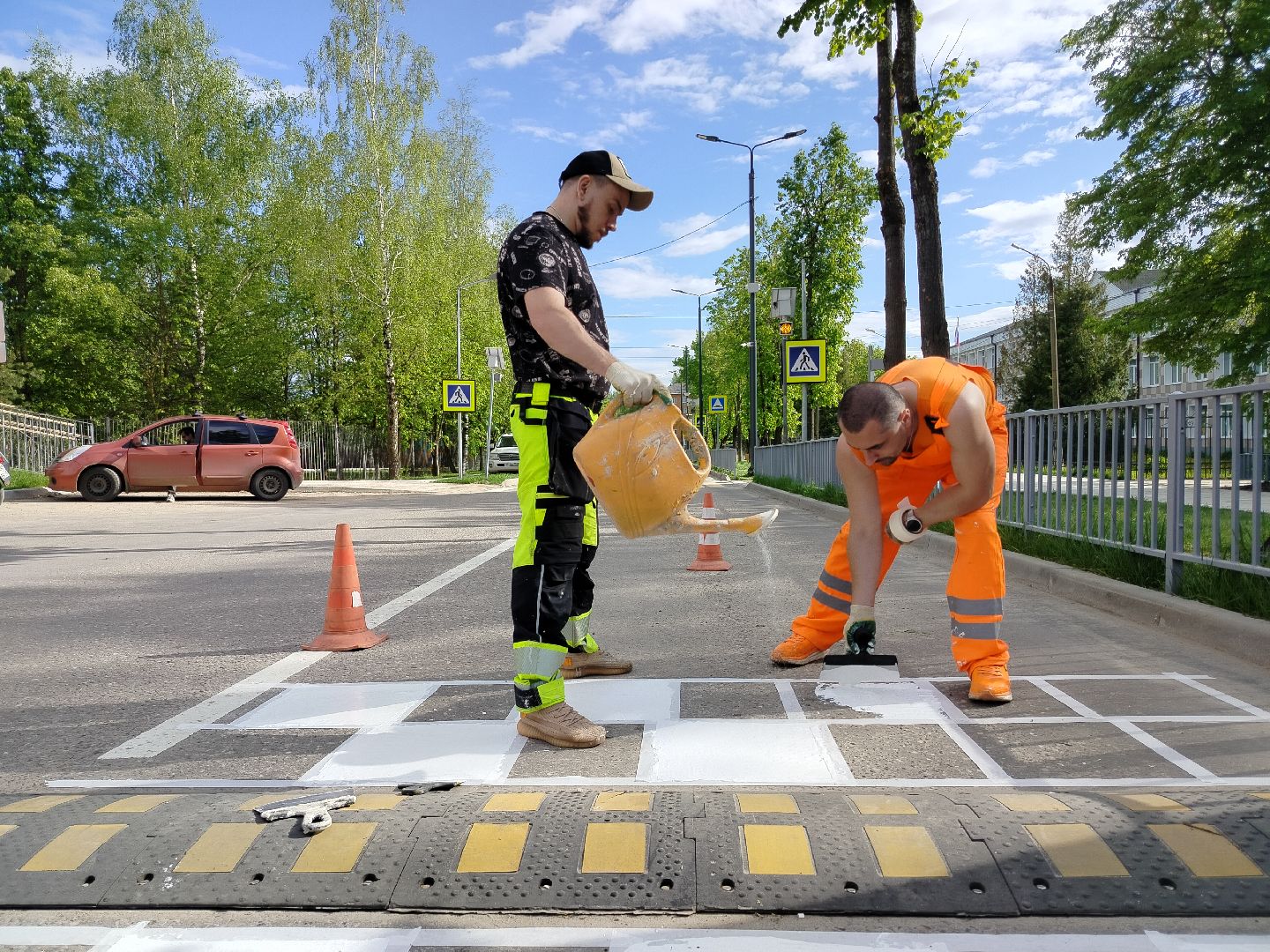 волоколамск, дорожная разметка, благоуйстройство,