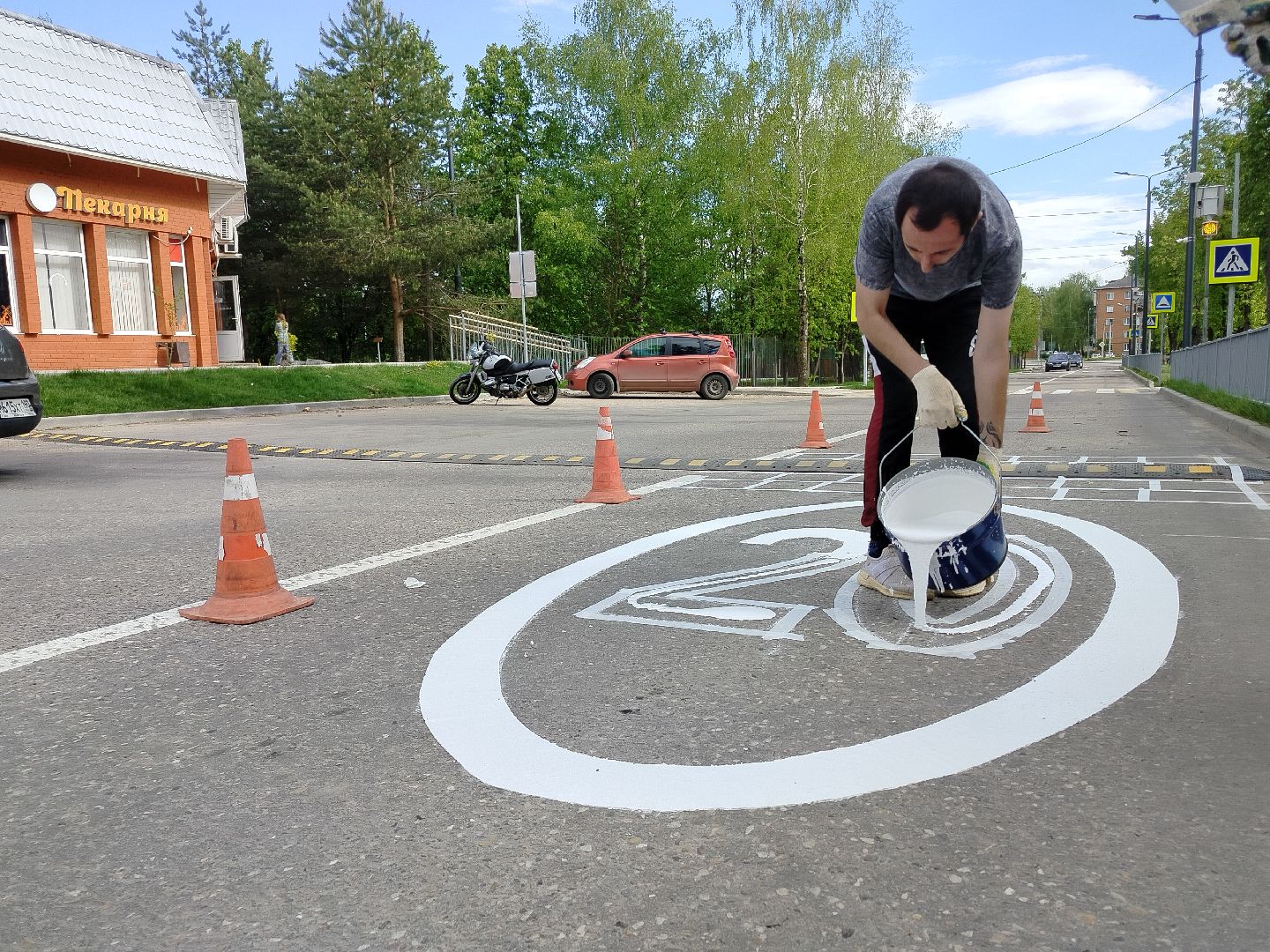 волоколамск, дорожная разметка, благоуйстройство,