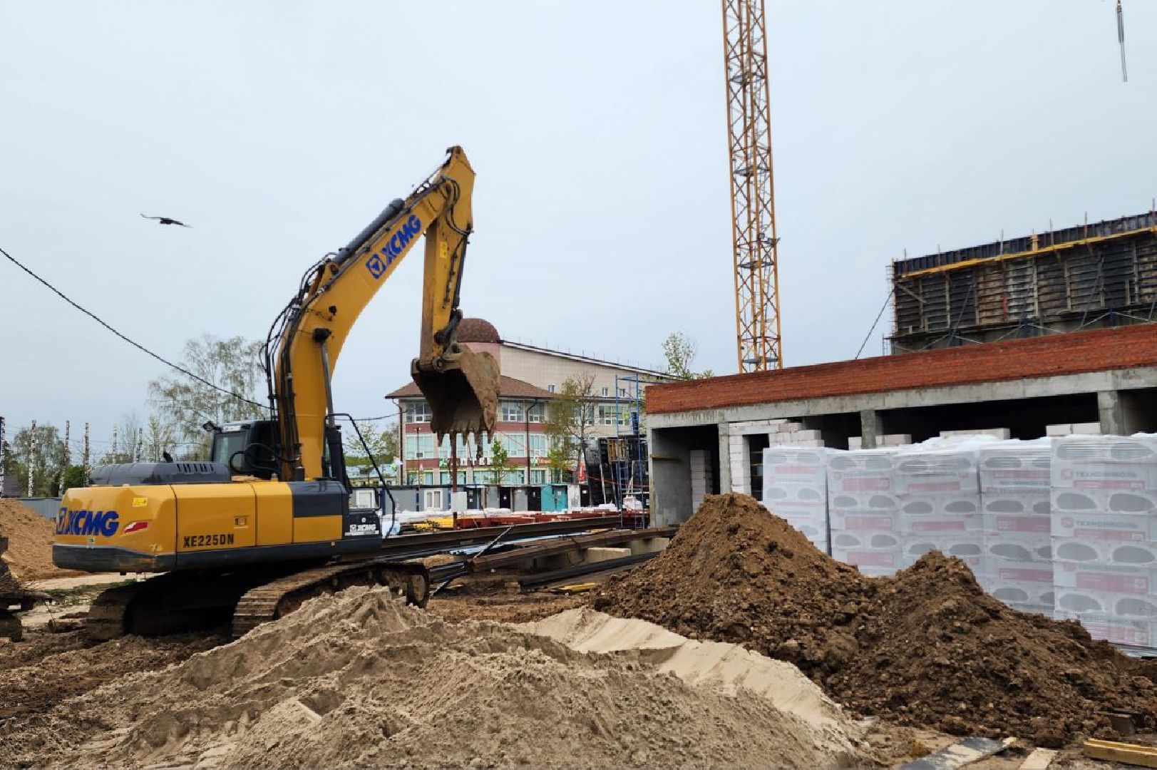 солнечногорск, пристройка, школа, ученики, работы,