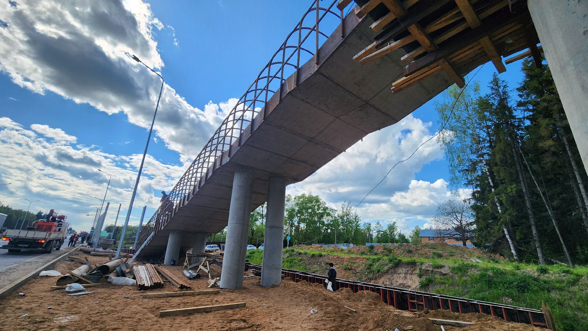 Руза, Минское шоссе , федеральная дорога, расширение дороги, наземный переход,