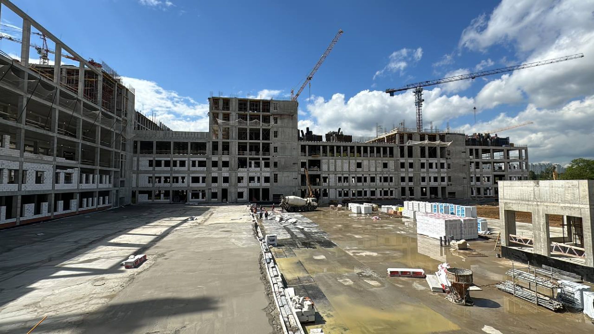 строительсво, больница, ольгино,