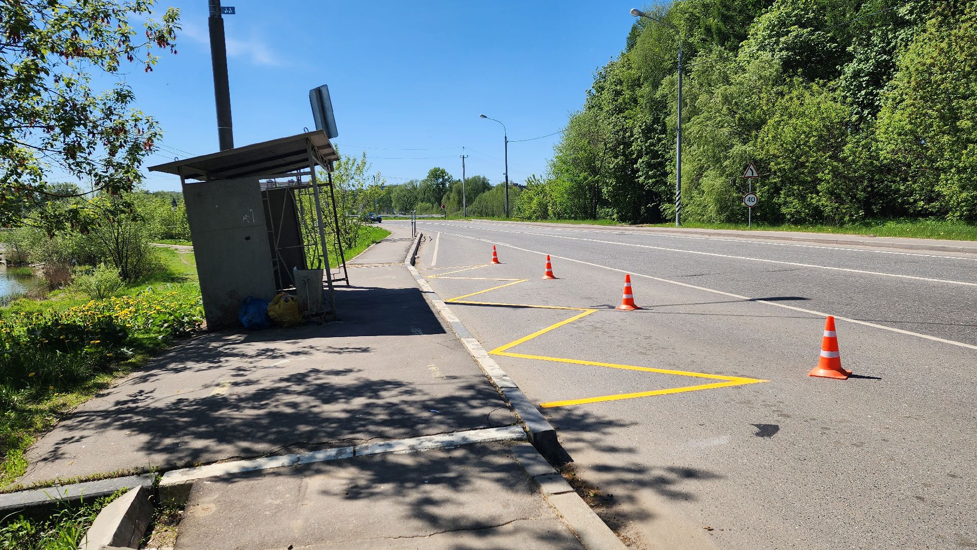 солнечногорск, дороги, разметка, тимоновское шоссе,