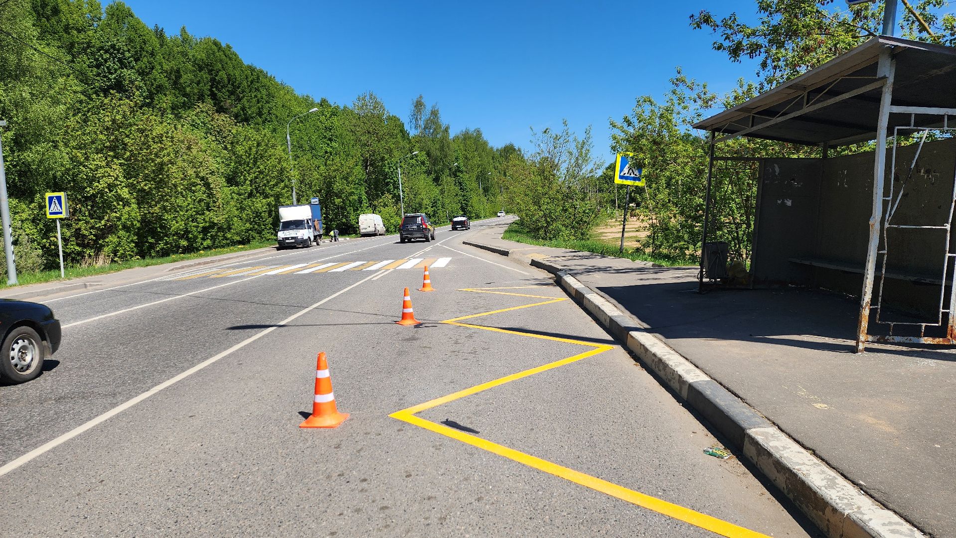 солнечногорск, дороги, разметка, тимоновское шоссе,