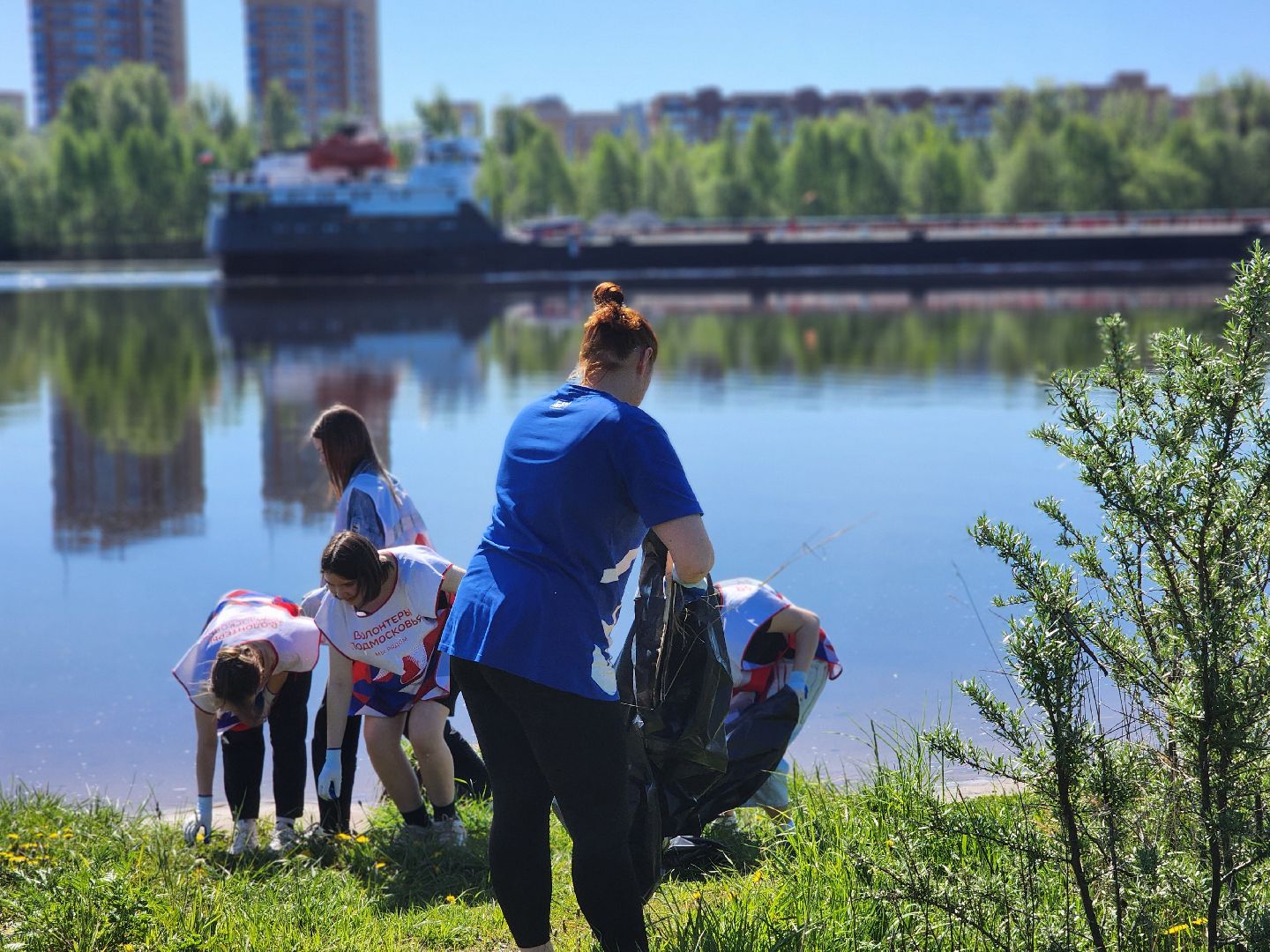 дубна, молодая гвардия, волонтеры подмосковья, субботник, день волги,