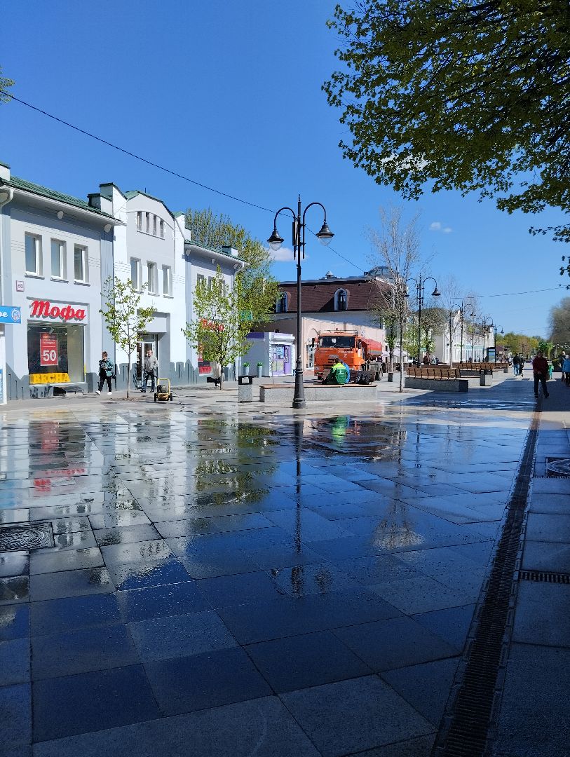 Благоустройство, уборка территорий, коммунальные службы, промывка тротуаров, Ногинск