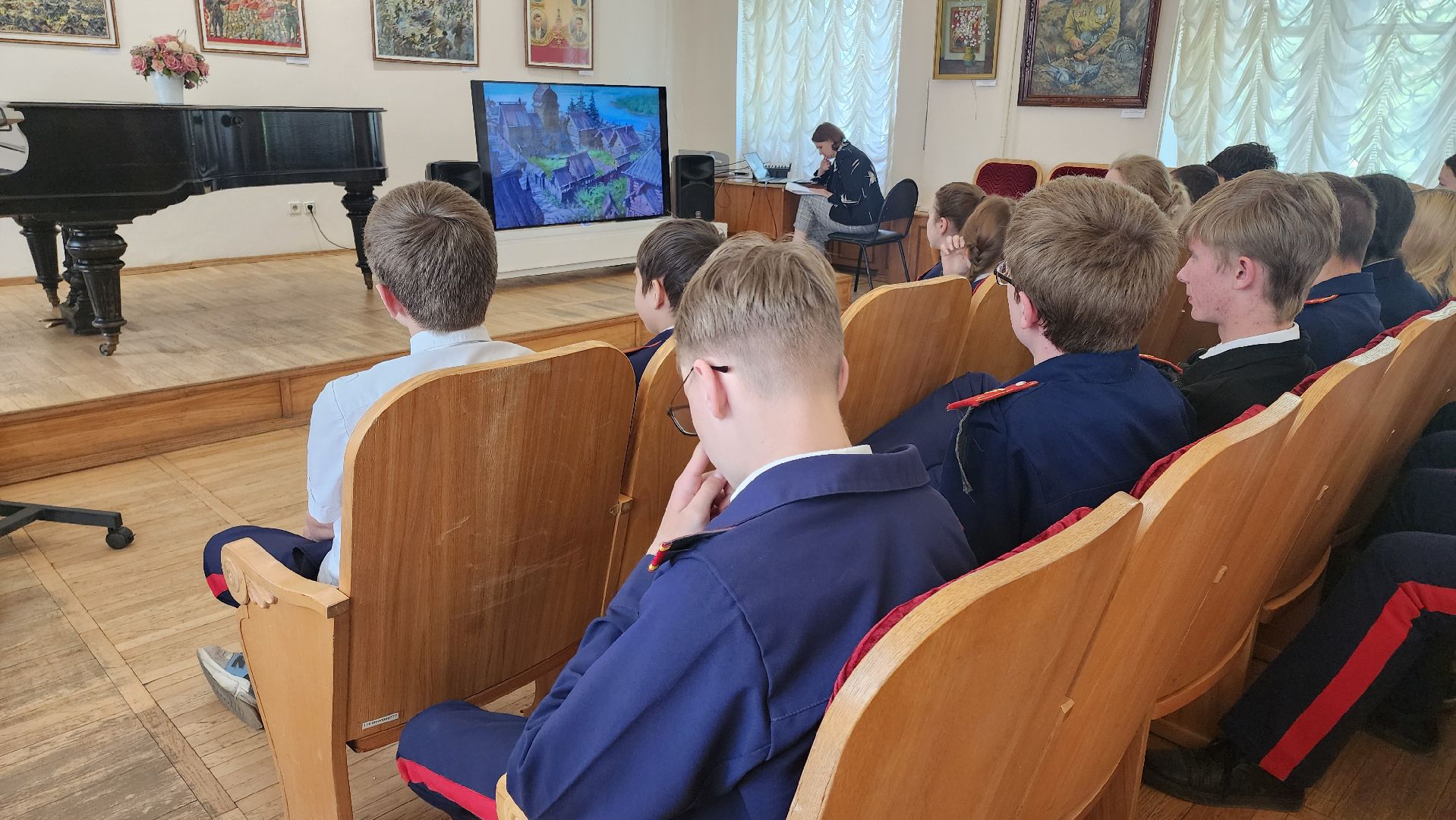 кашира, лекция, день славянской письменности и культуры, кадеты, краеведческий музей, кирилл и мефодий, русский язык, история,