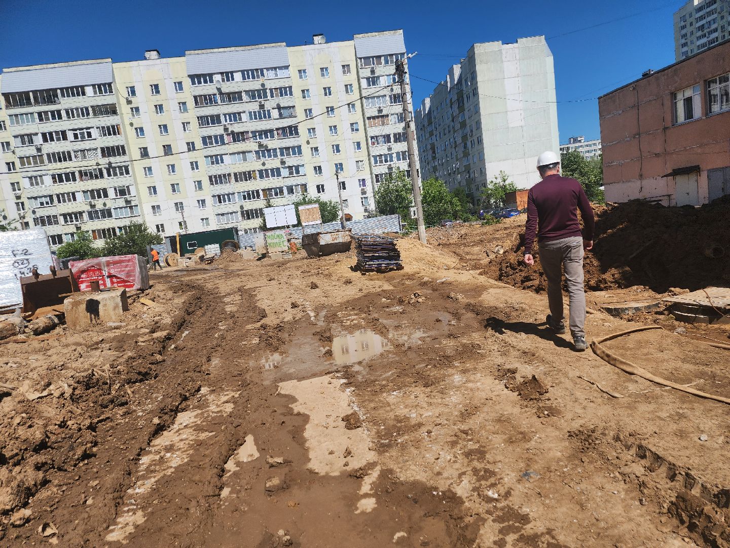 долгопрудный, 13 гимназия, пристройка, строительство, атп, канализация, водопровод, фасадные работы,